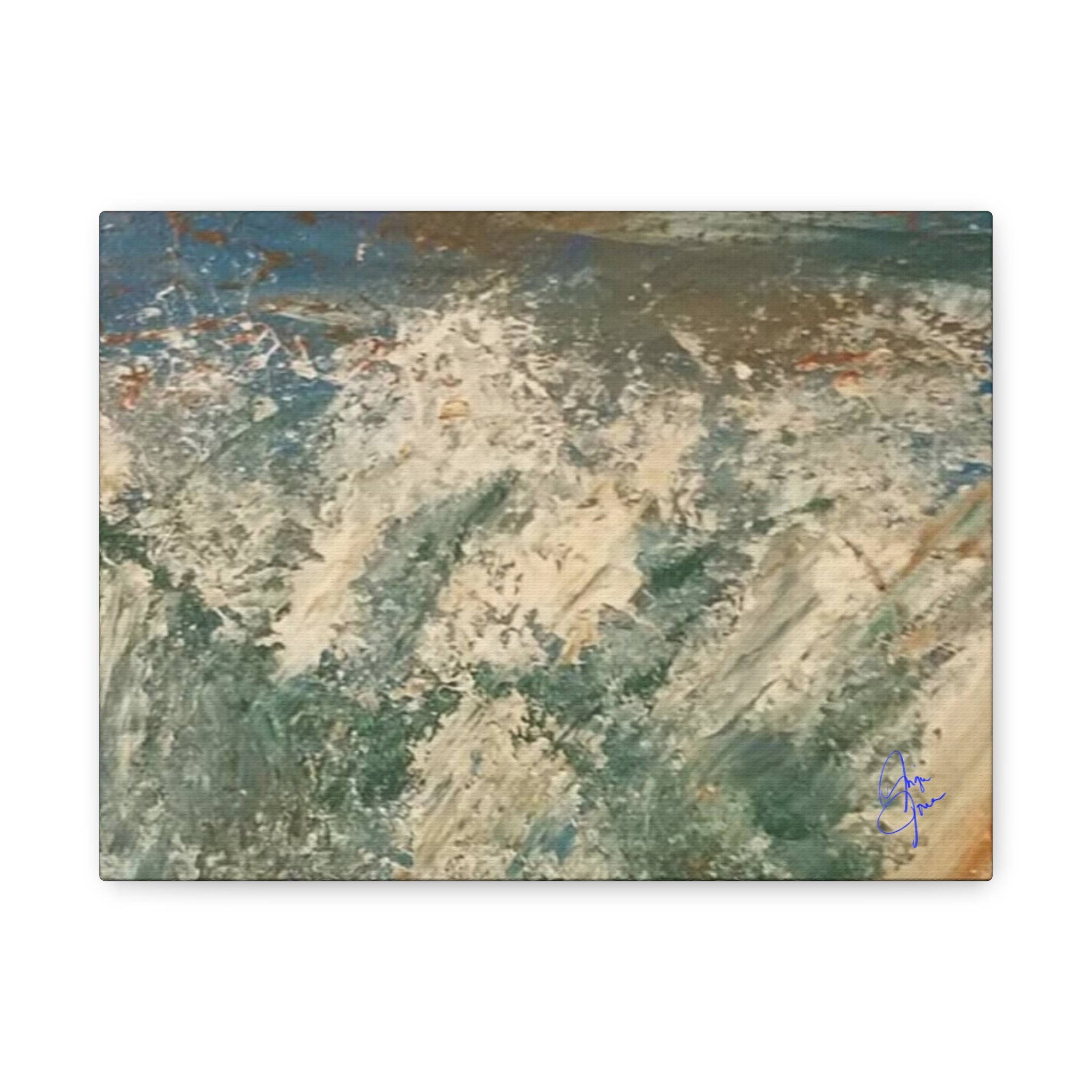 Abstract Ocean Wave Canvas Print — Matte Stretched 1.25"