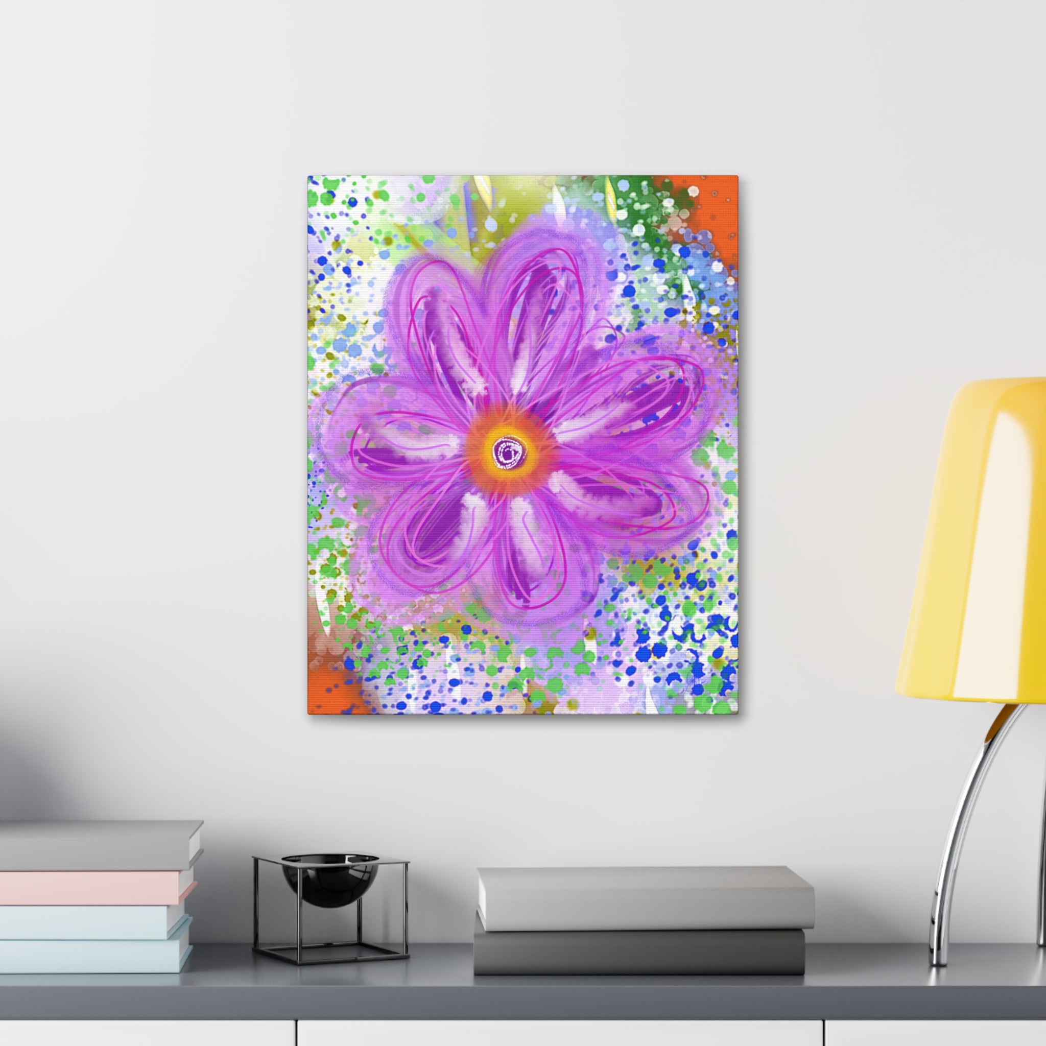Purple Bloom Floral Canvas - Stretched 1.5" Wall Art
