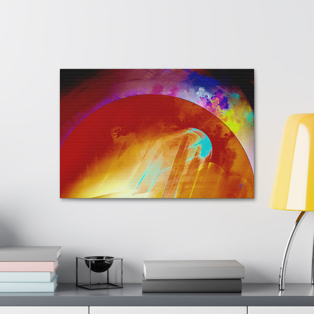 Abstract Solar Burst Canvas Print — Vibrant Colorful Wall Art