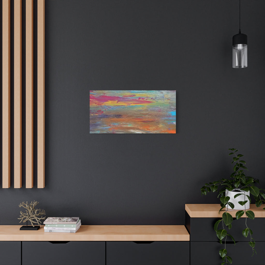 Abstract Colorful Sunset Matte Canvas Wall Art — Stretched 1.25"