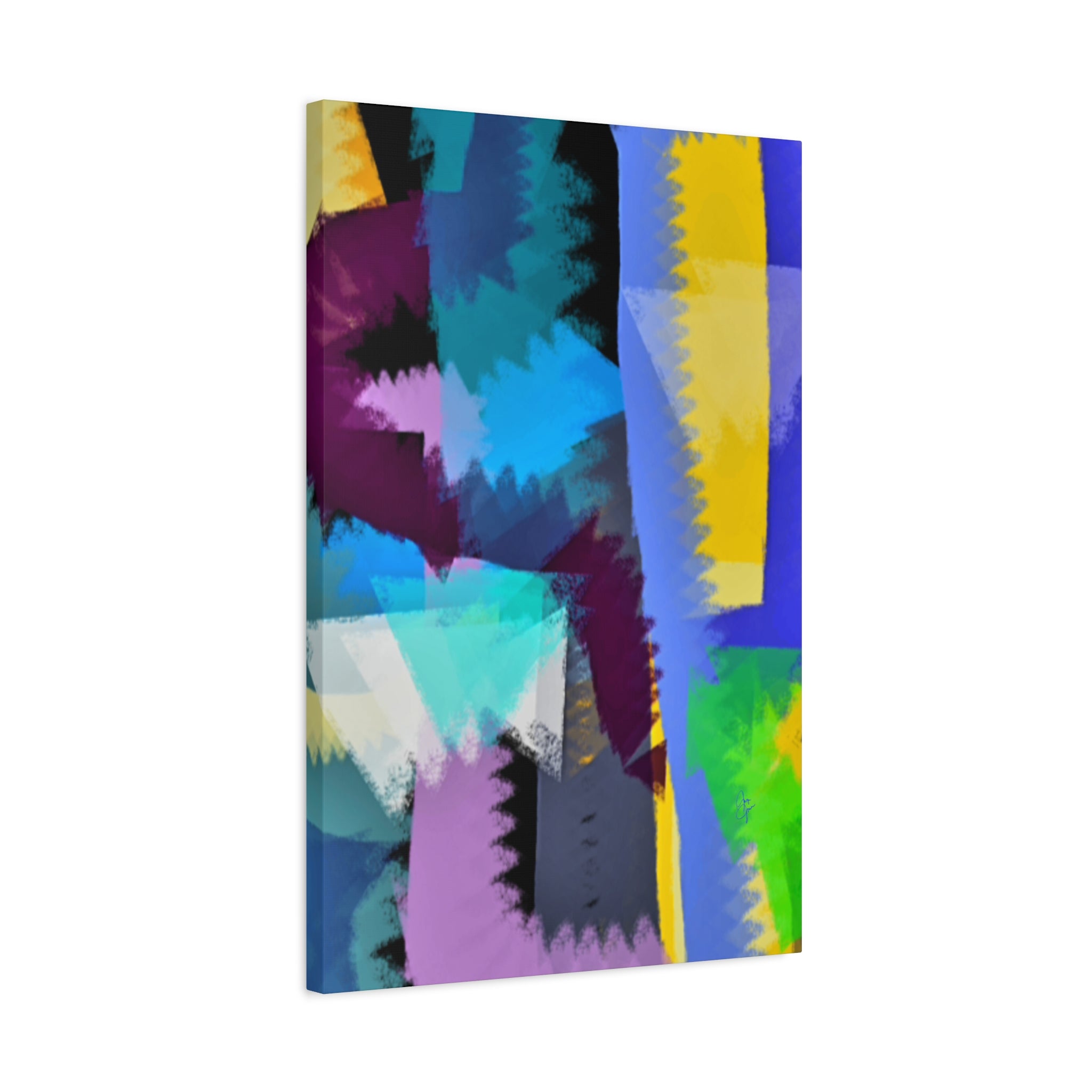 Abstract Color Burst Canvas Print — Vibrant Geometric Wall Art