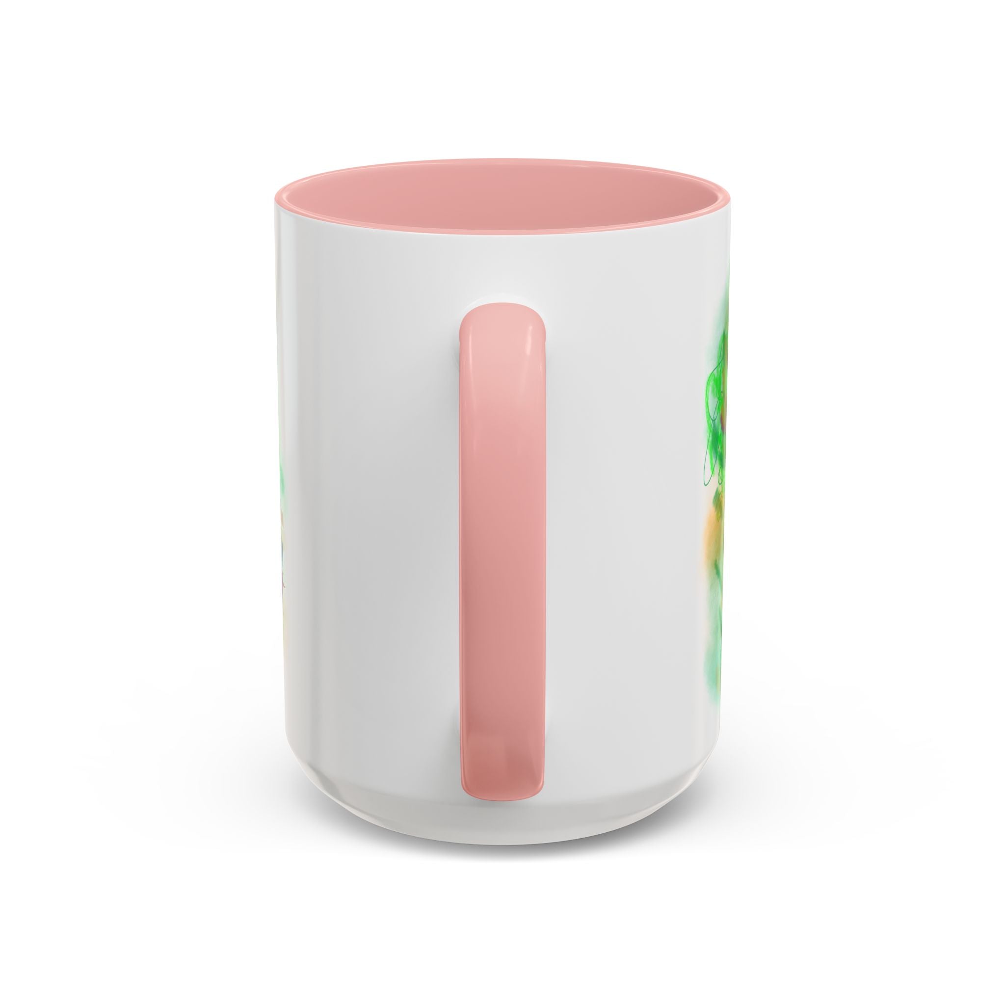 Sunlit Meadow Accent Coffee Mug — Watercolor Floral Sunrise (11/15oz)