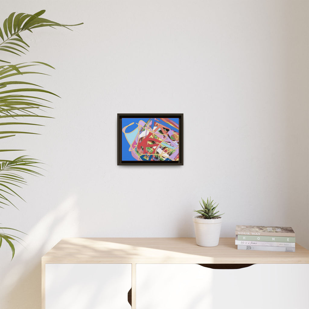 Abstract Multi‑Color Framed Canvas Art – Vibrant Modern Wall Decor