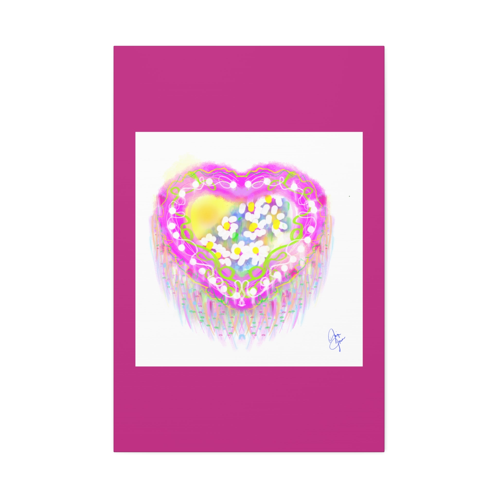 Daisy Burst Canvas Art — Bright Floral Stretched Canvas 1.5"