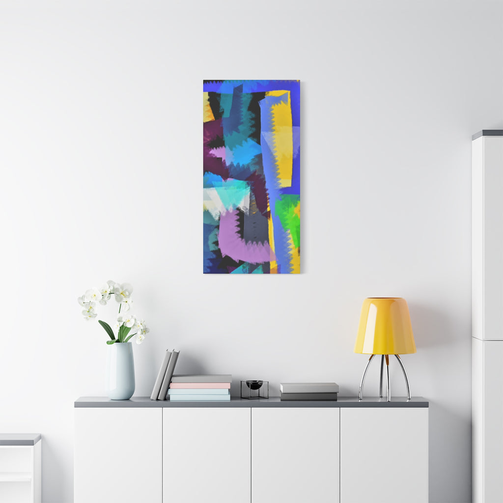 Abstract Color Burst Canvas Print — Vibrant Geometric Wall Art