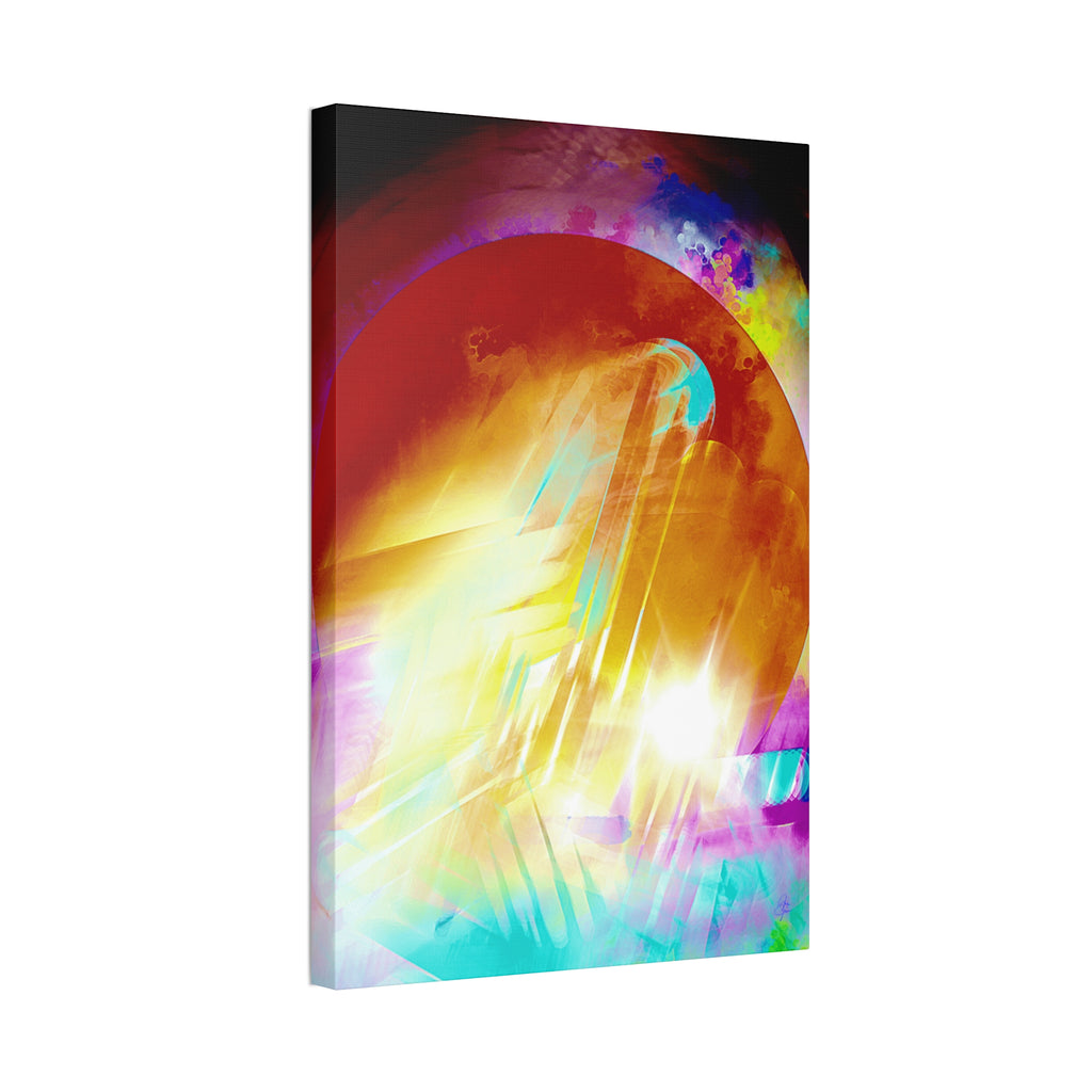 Abstract Solar Burst Canvas Print — Vibrant Colorful Wall Art