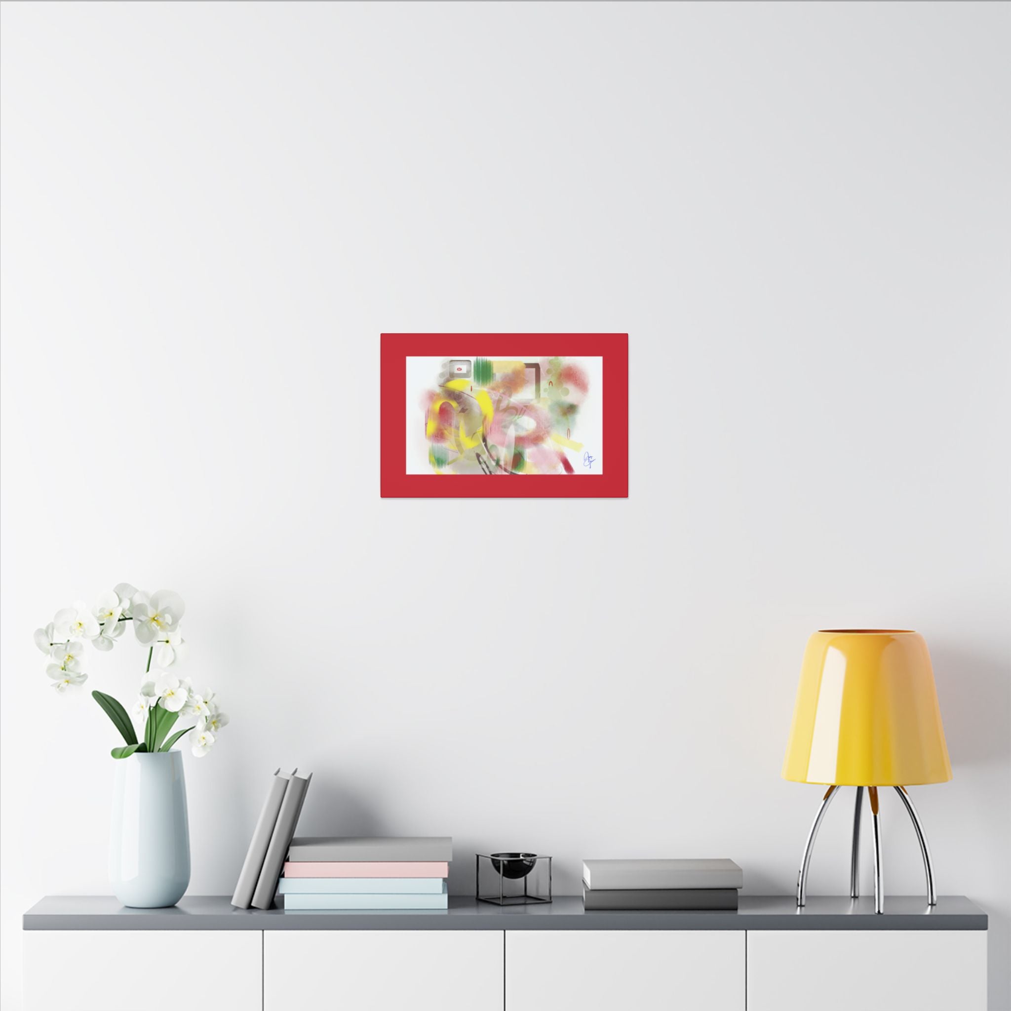 Abstract Color Burst Matte Canvas Wall Art — Green-Edged Stretched Print