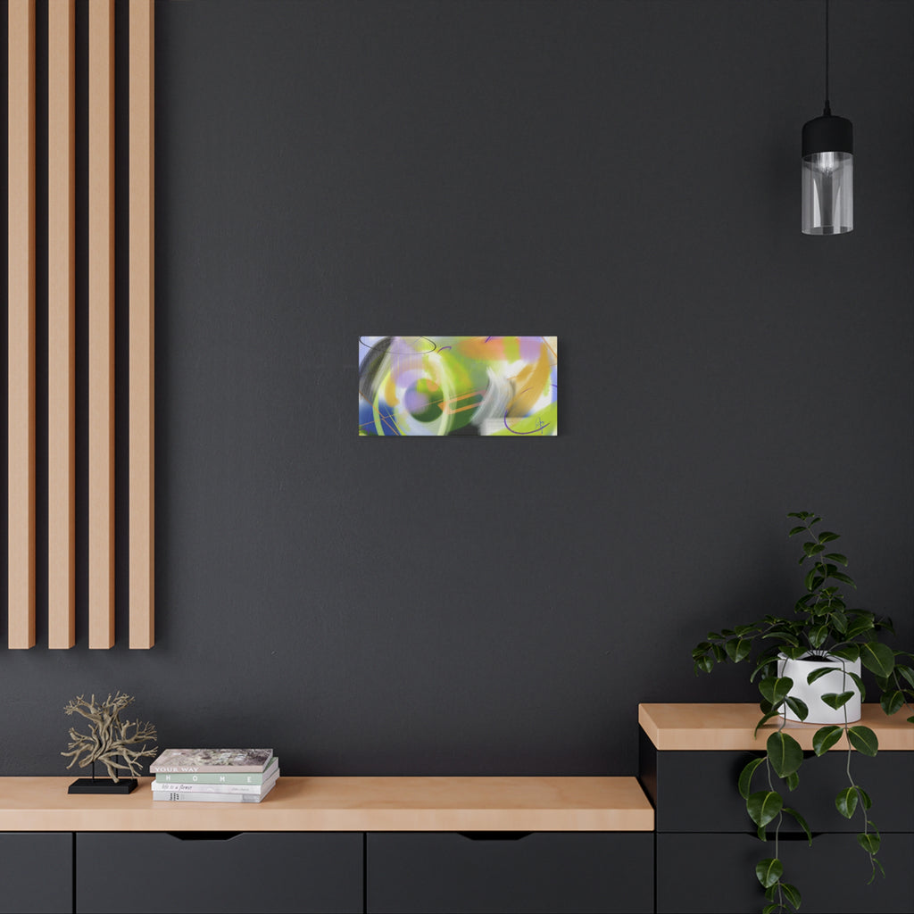 Abstract Color Swirl Matte Canvas Print — Modern Stretched Wall Art