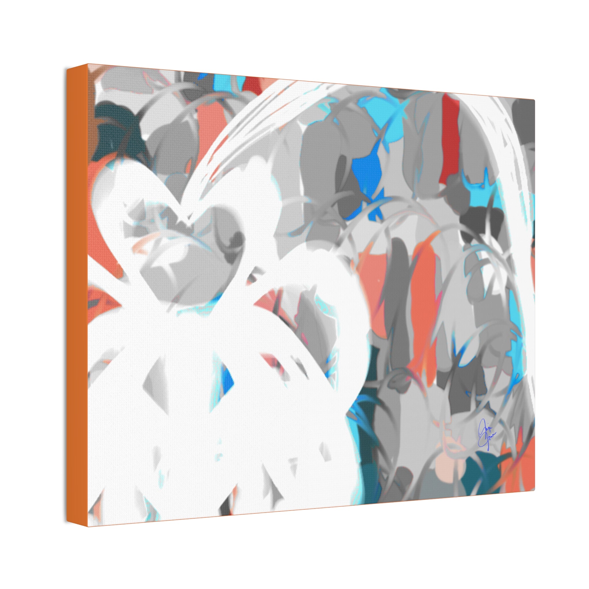 Abstract Coastal Breeze Canvas Print — Modern Stretched Wall Art