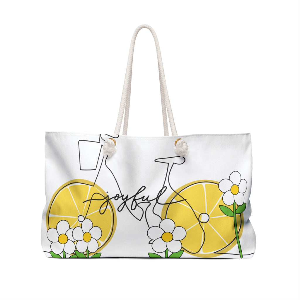 Joyful Lemon Bike Weekender Bag