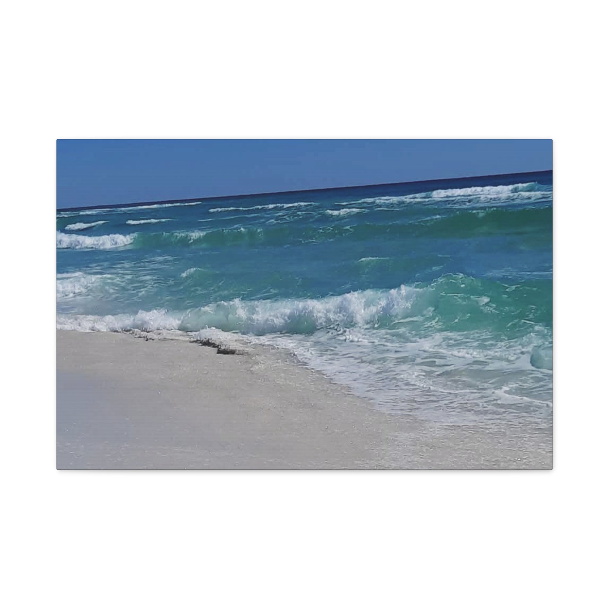 Seaside Waves Matte Canvas Print — Stretched Beach Wall Art