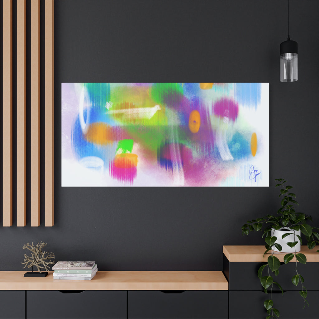 Abstract Colorful Brushstroke Canvas Print — Vibrant Modern Wall Art