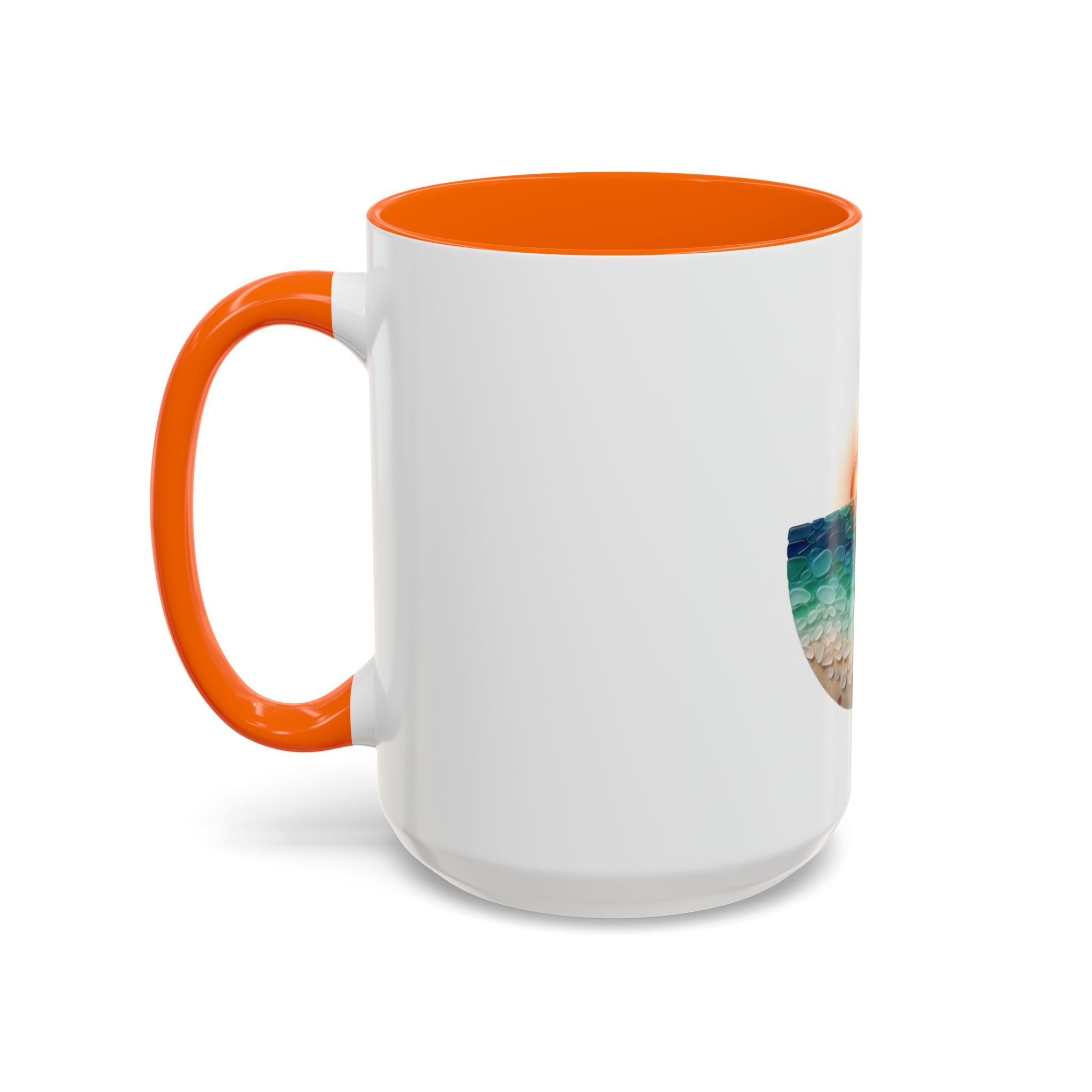 Sunset Beach Coffee Mug — Tropical Palm Ocean Sunrise Accent Mug (11/15oz)