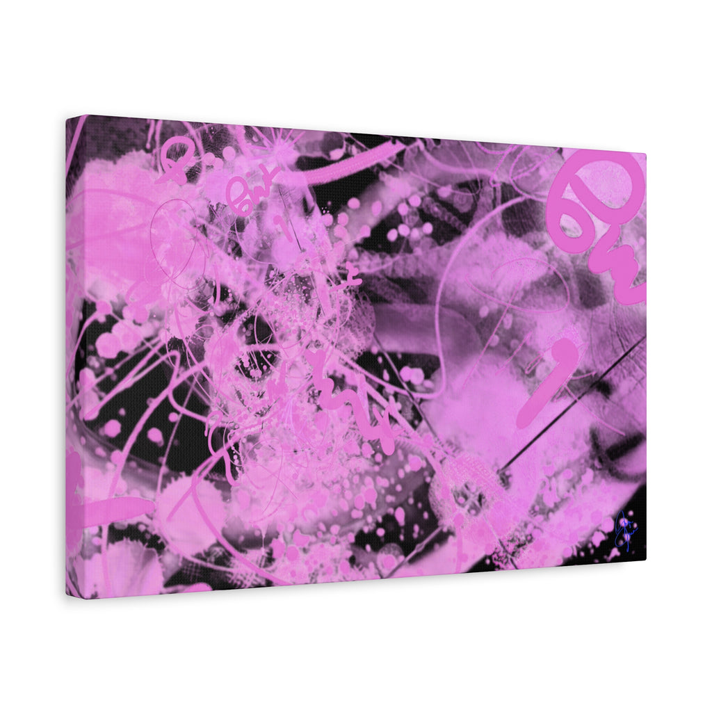 Pink Abstract Graffiti Matte Canvas