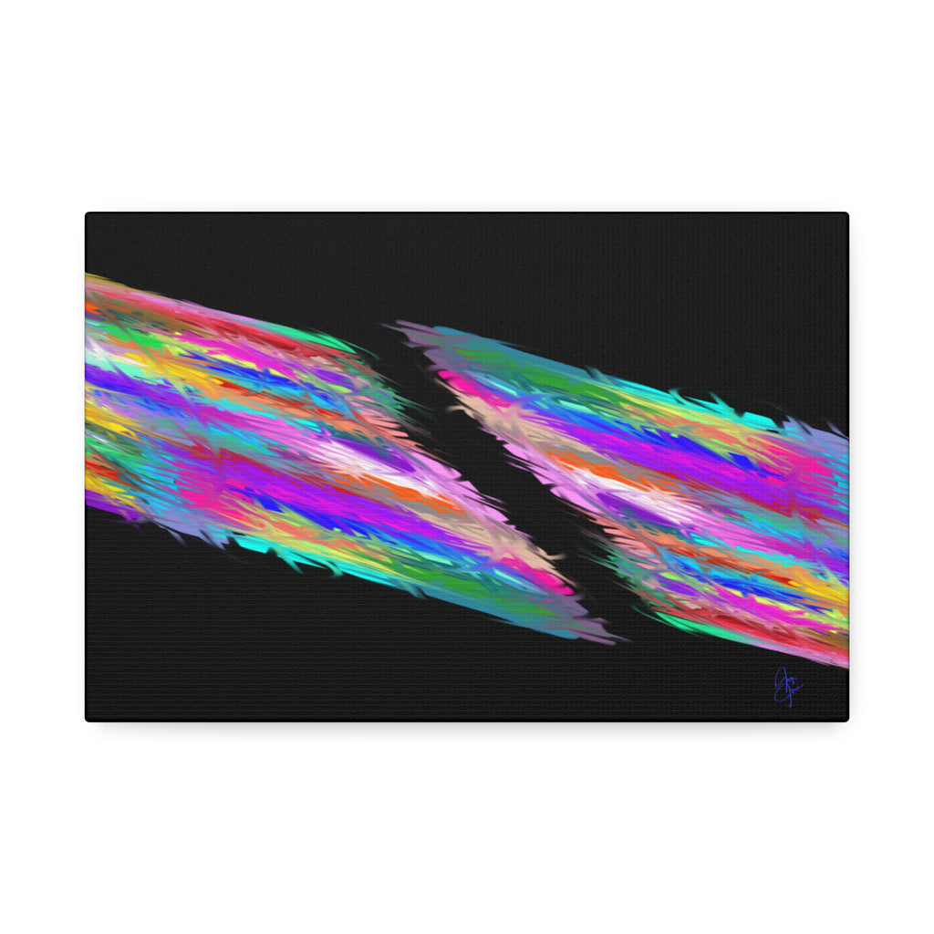 Abstract Rainbow Streak Canvas