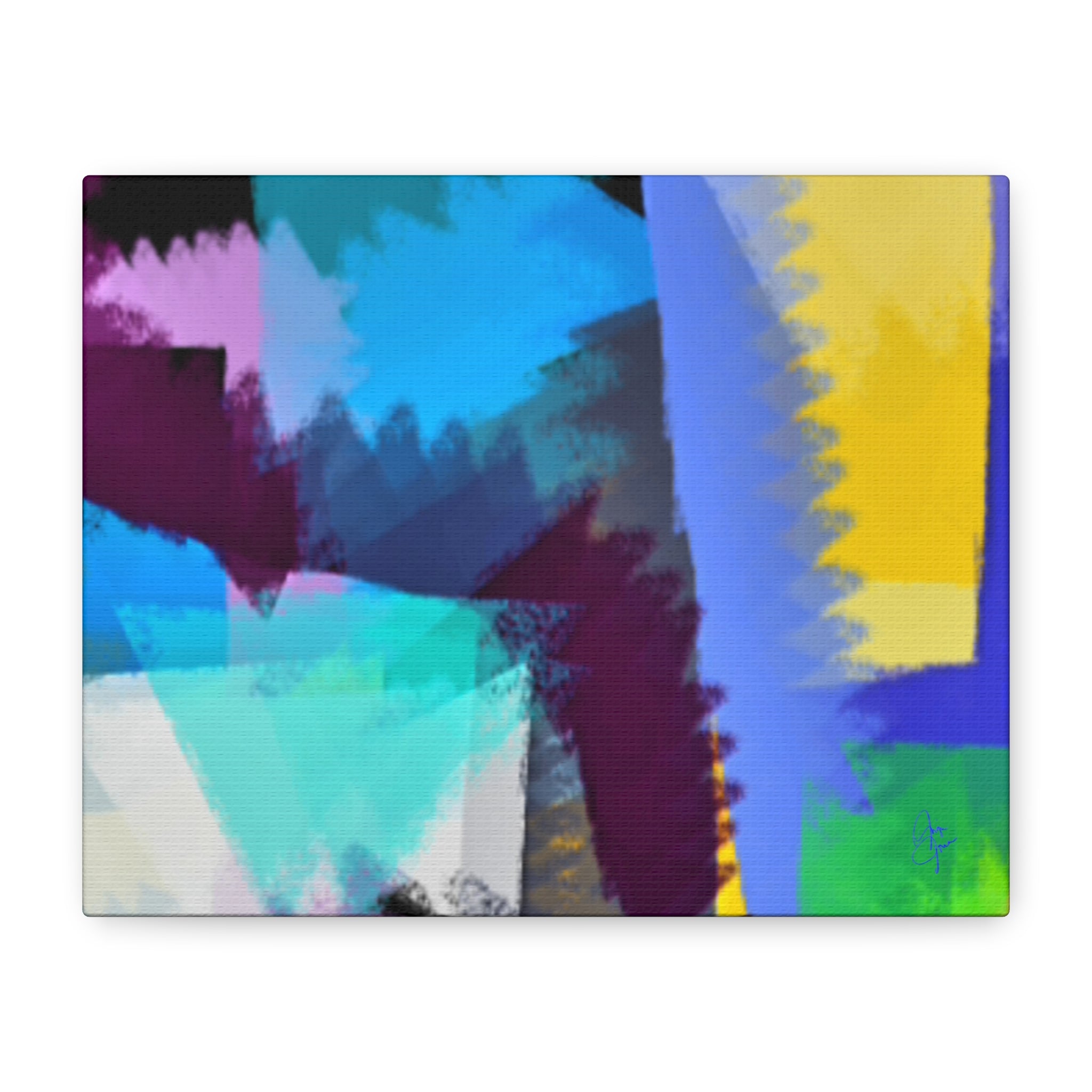 Abstract Color Burst Canvas Print — Vibrant Geometric Wall Art
