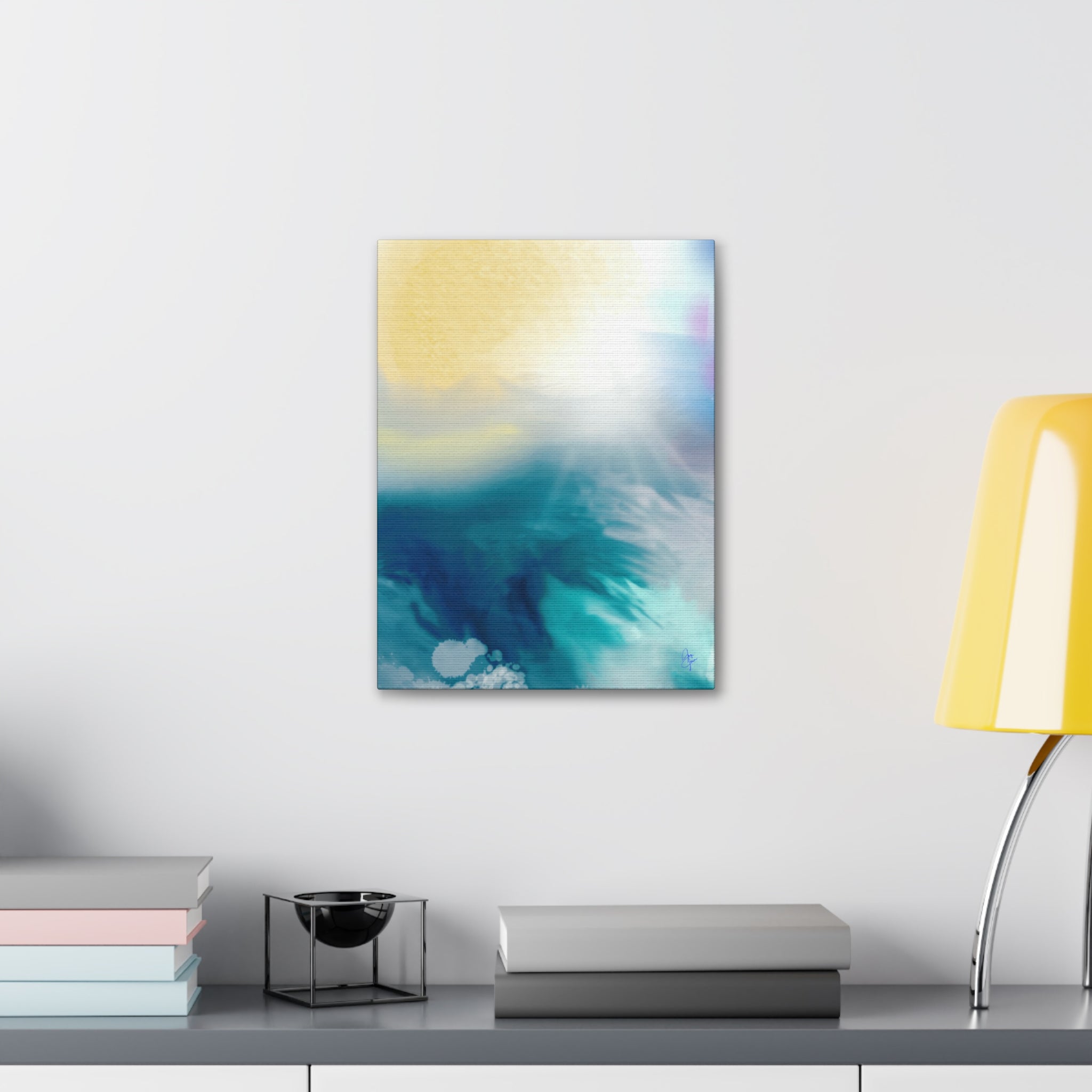 Ocean Sunrise Abstract Canvas Print — Stretched 1.5"
