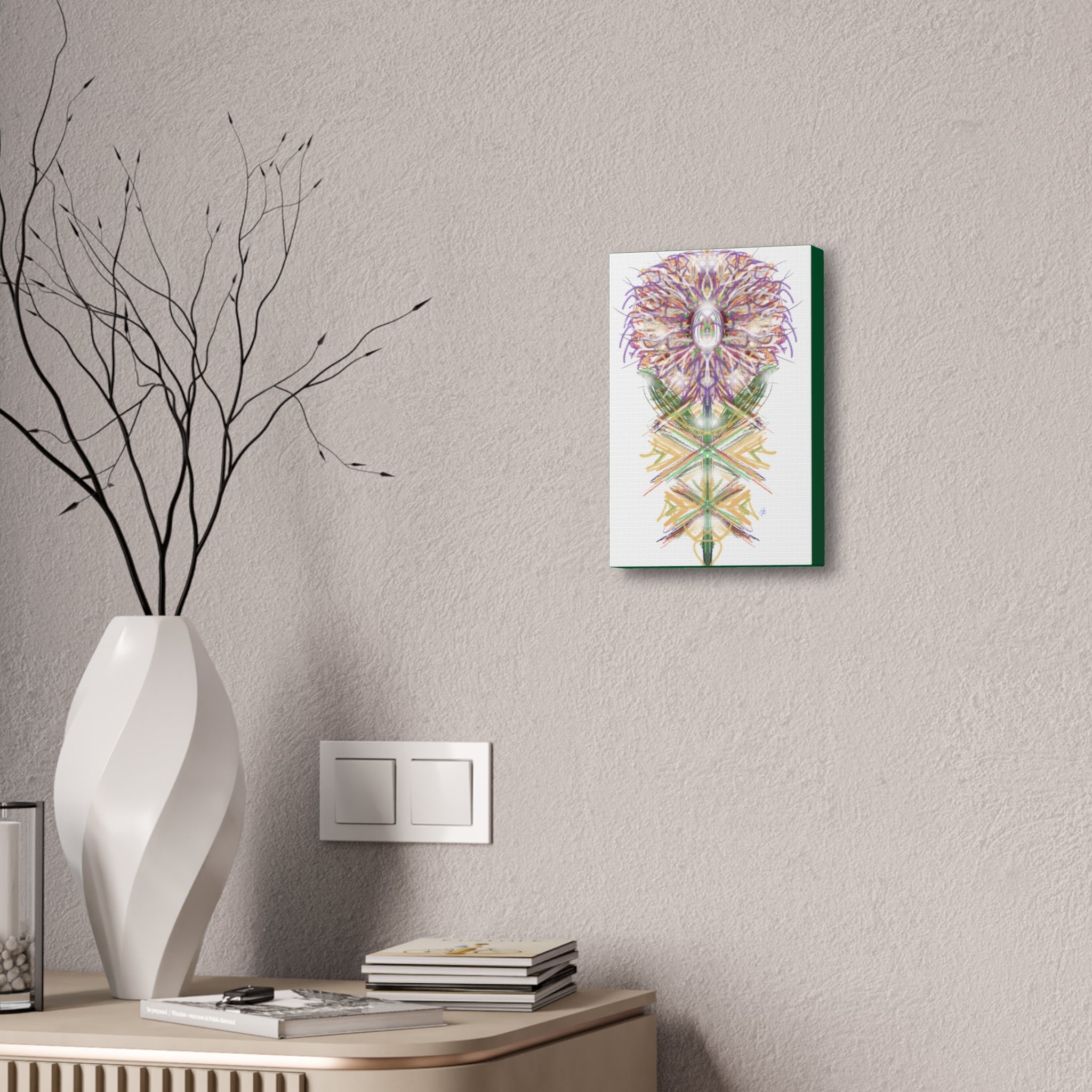 Floral Mandala Canvas Art — Stretched 1.5" Wall Decor