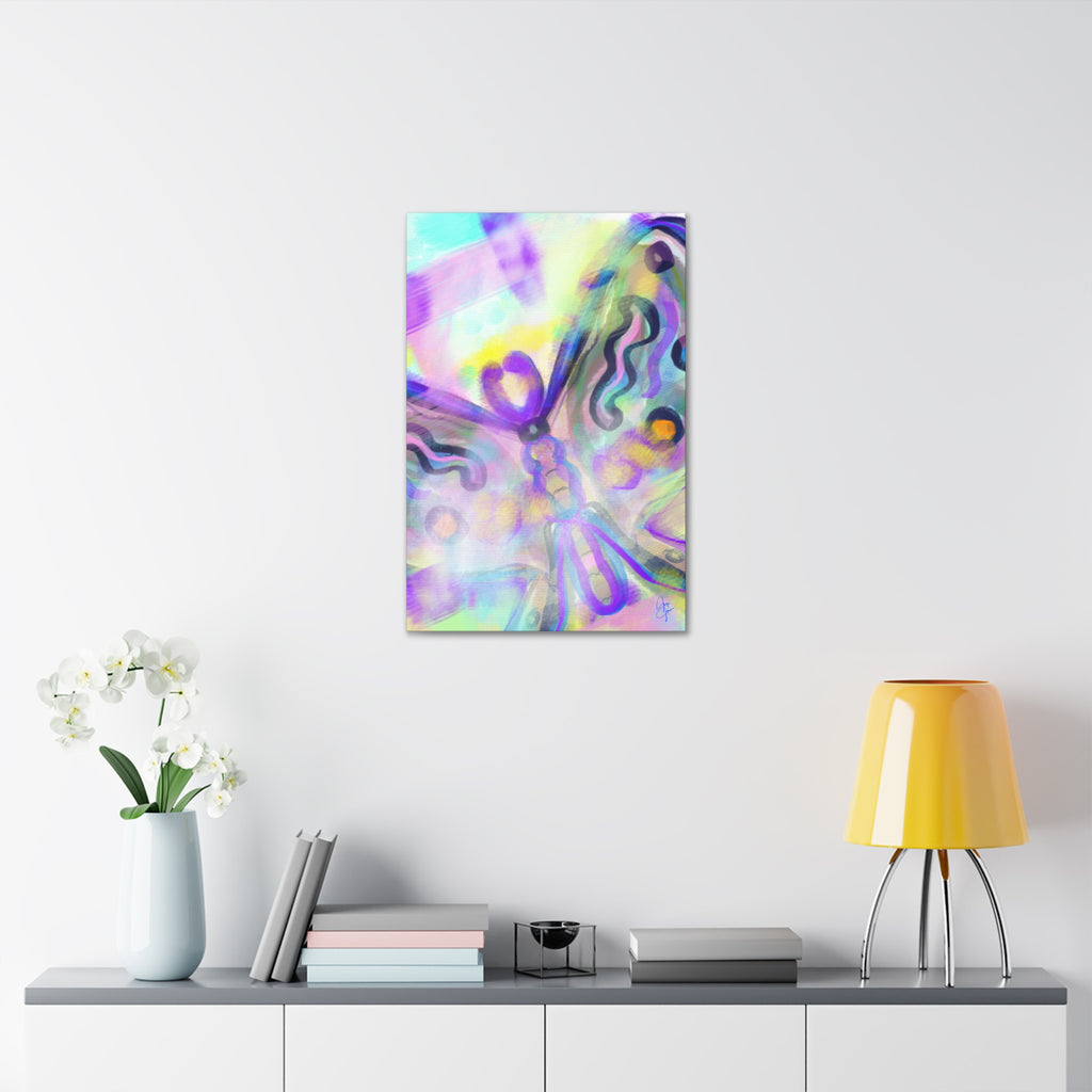 Abstract Pastel Butterfly Canvas — Stretched 1.5" Wall Art