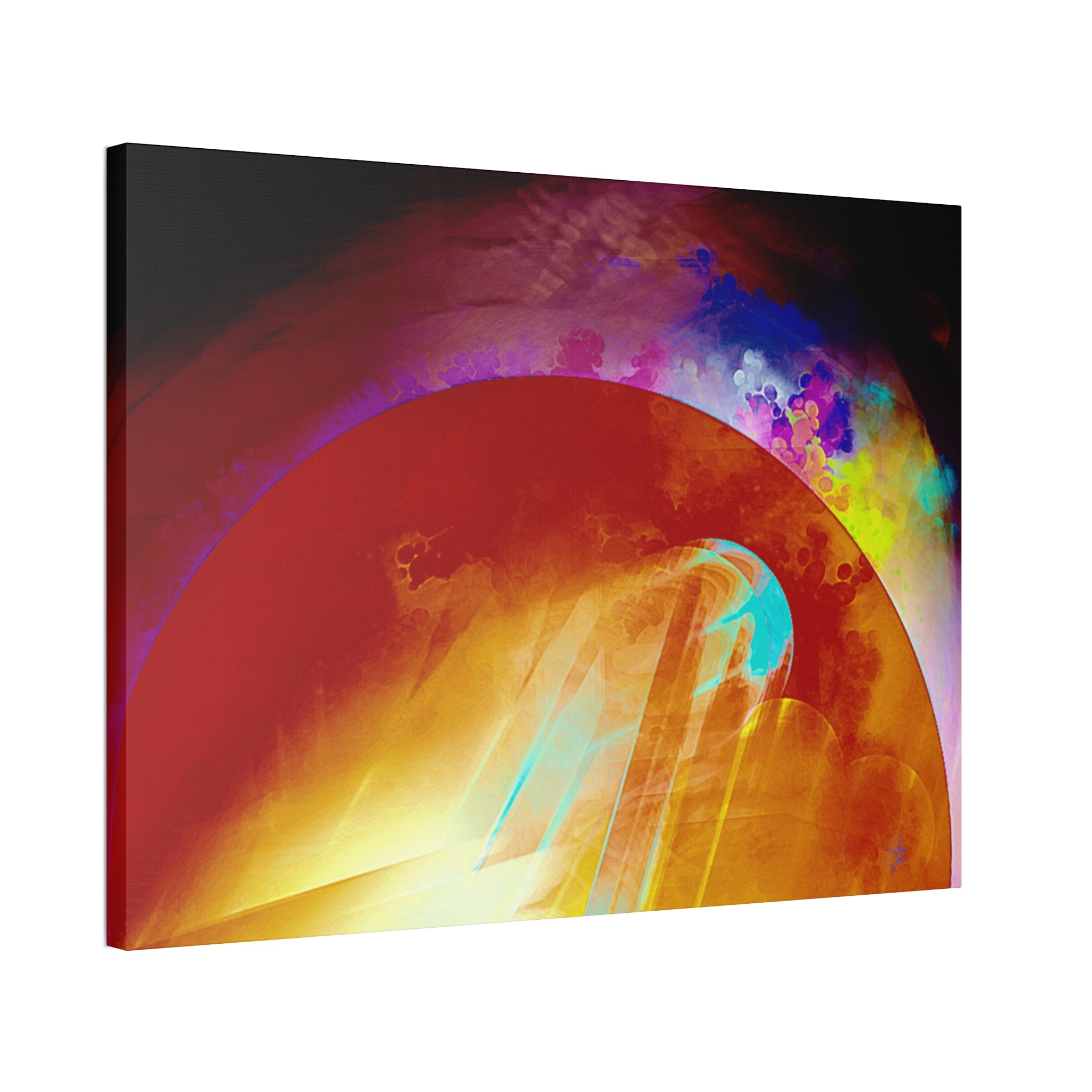 Abstract Solar Burst Canvas Print — Vibrant Colorful Wall Art