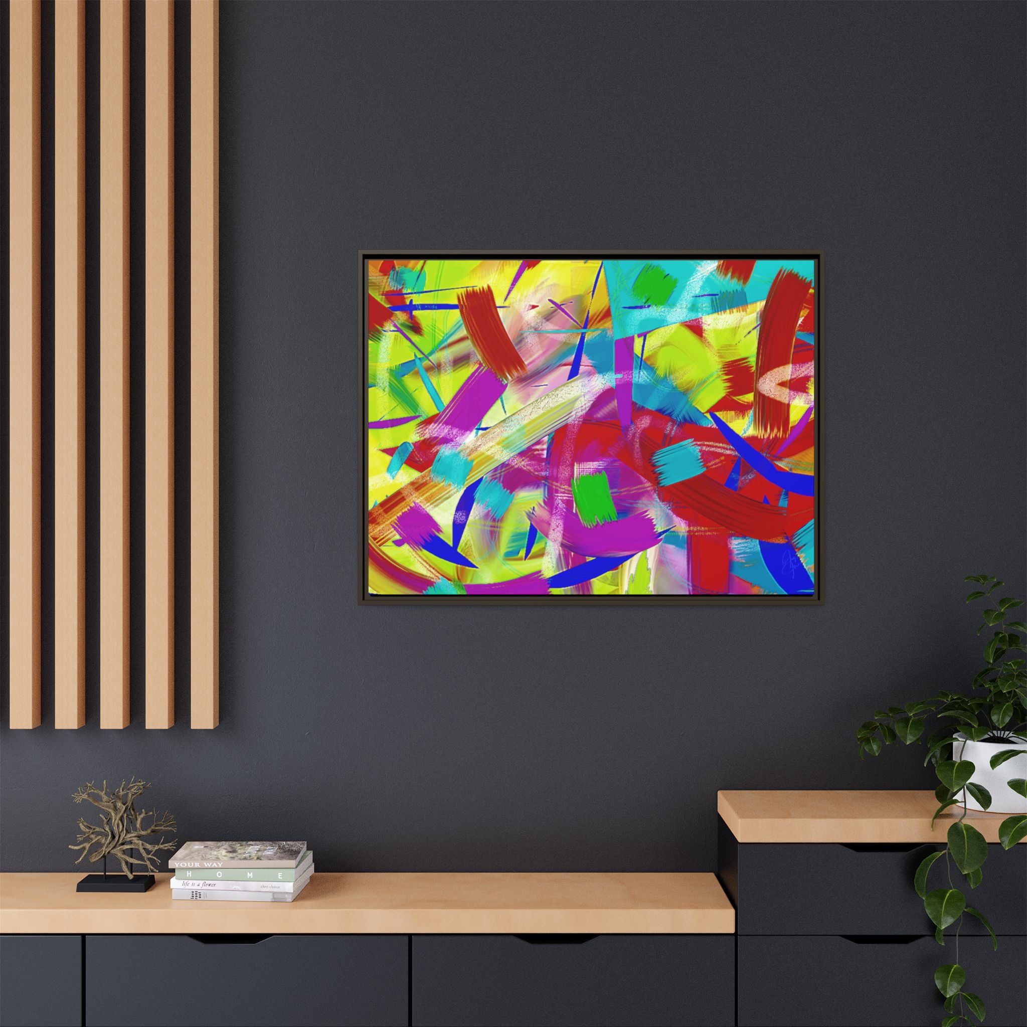 Matte Canvas, Framed (Multi-color)