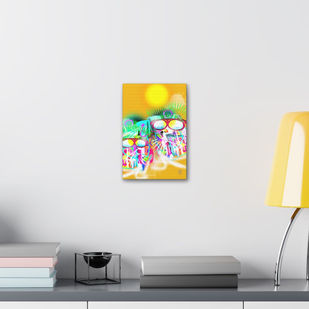 Neon Graffiti Beach Bumbs Canvas