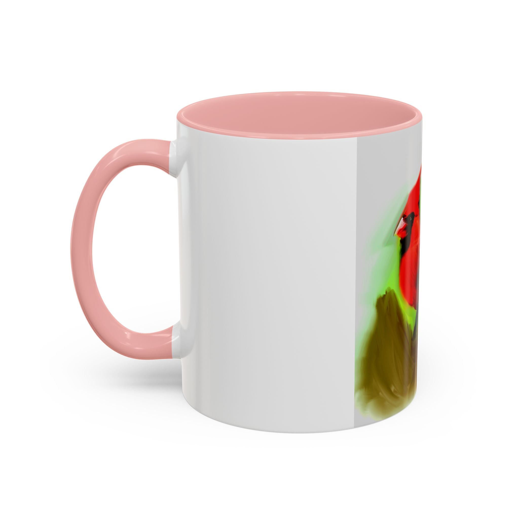 Cardinal Bird Accent Coffee Mug — Red Cardinal Sunrise Art Ceramic Mug (11/15 oz)