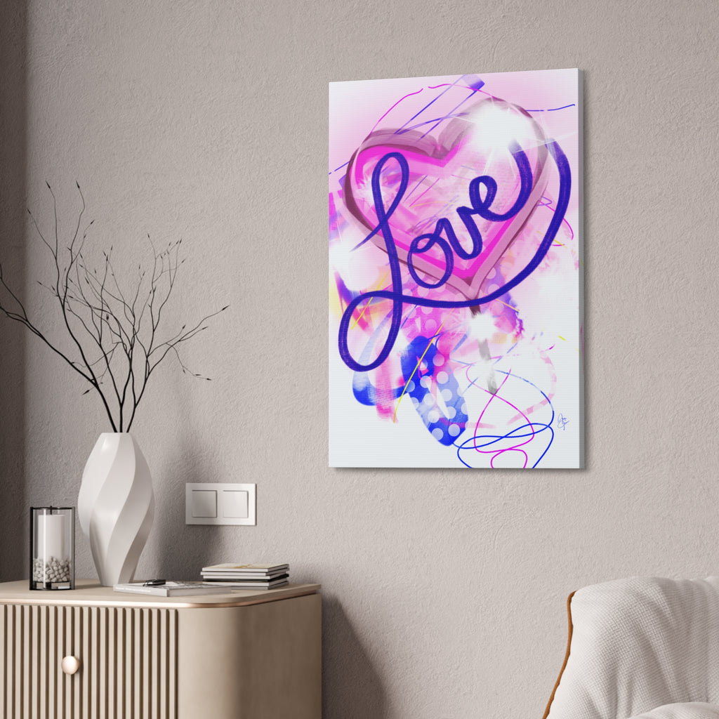 Valentine "Love Your Valentine" Stretched Canvas Wall Art