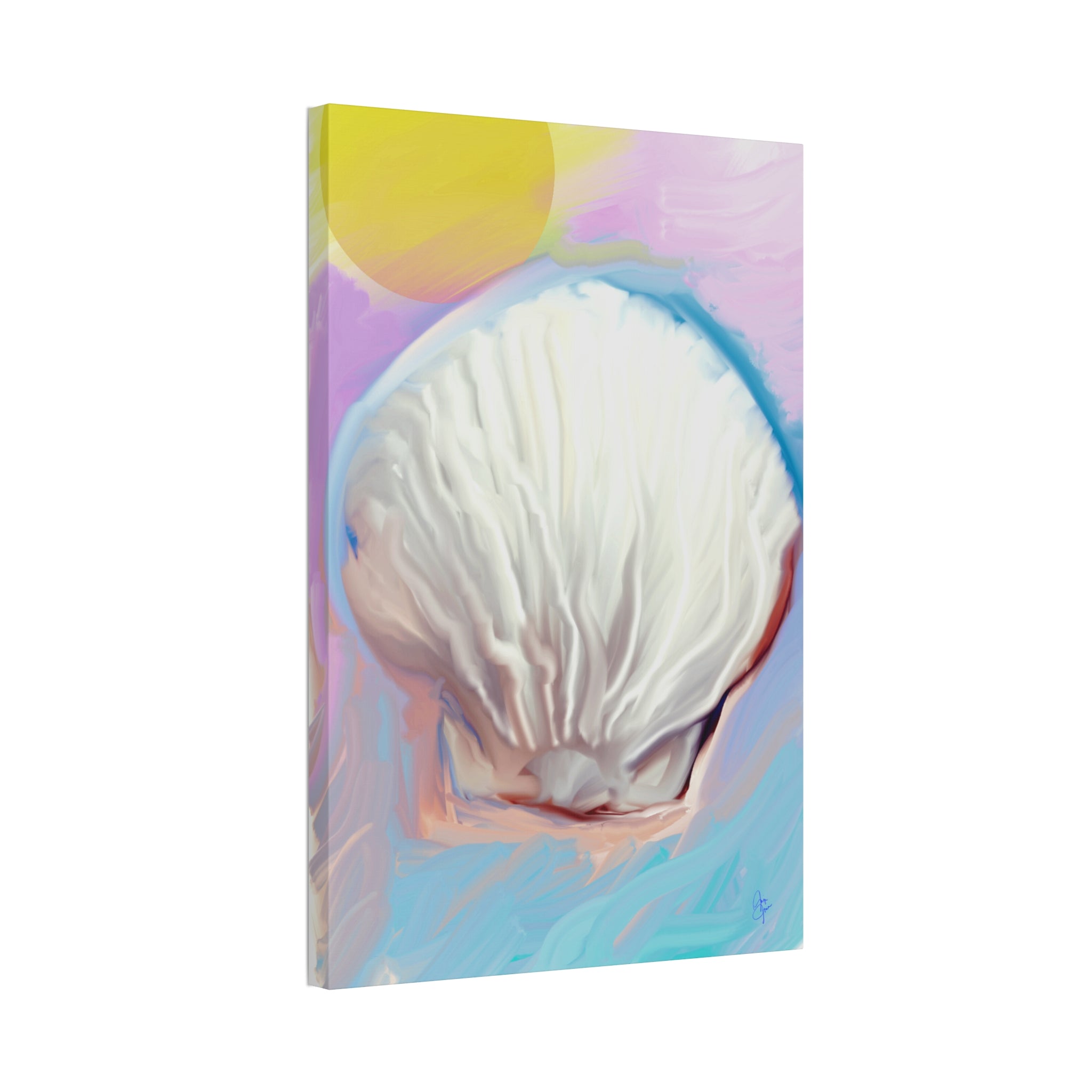 Seashell Dream Canvas Stretch — Pastel Beach Wall Art (1.5" Stretched)