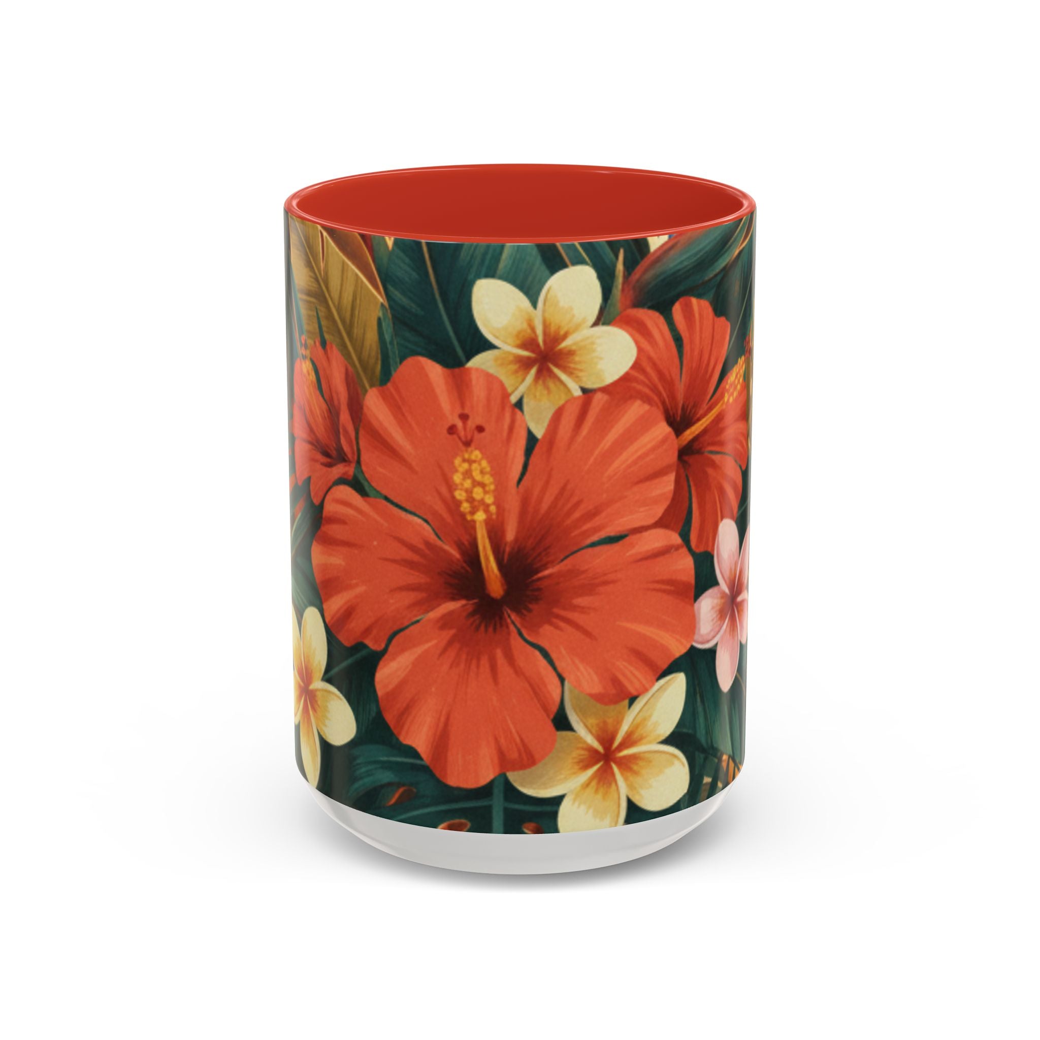 Hibiscus Tropical Coffee Mug — Floral Island Accent Mug (11/15 oz)
