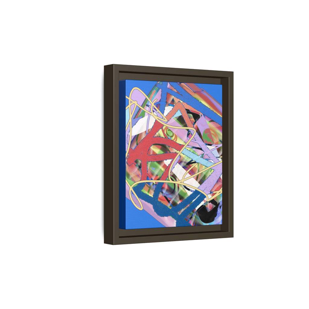 Abstract Multi‑Color Framed Canvas Art – Vibrant Modern Wall Decor