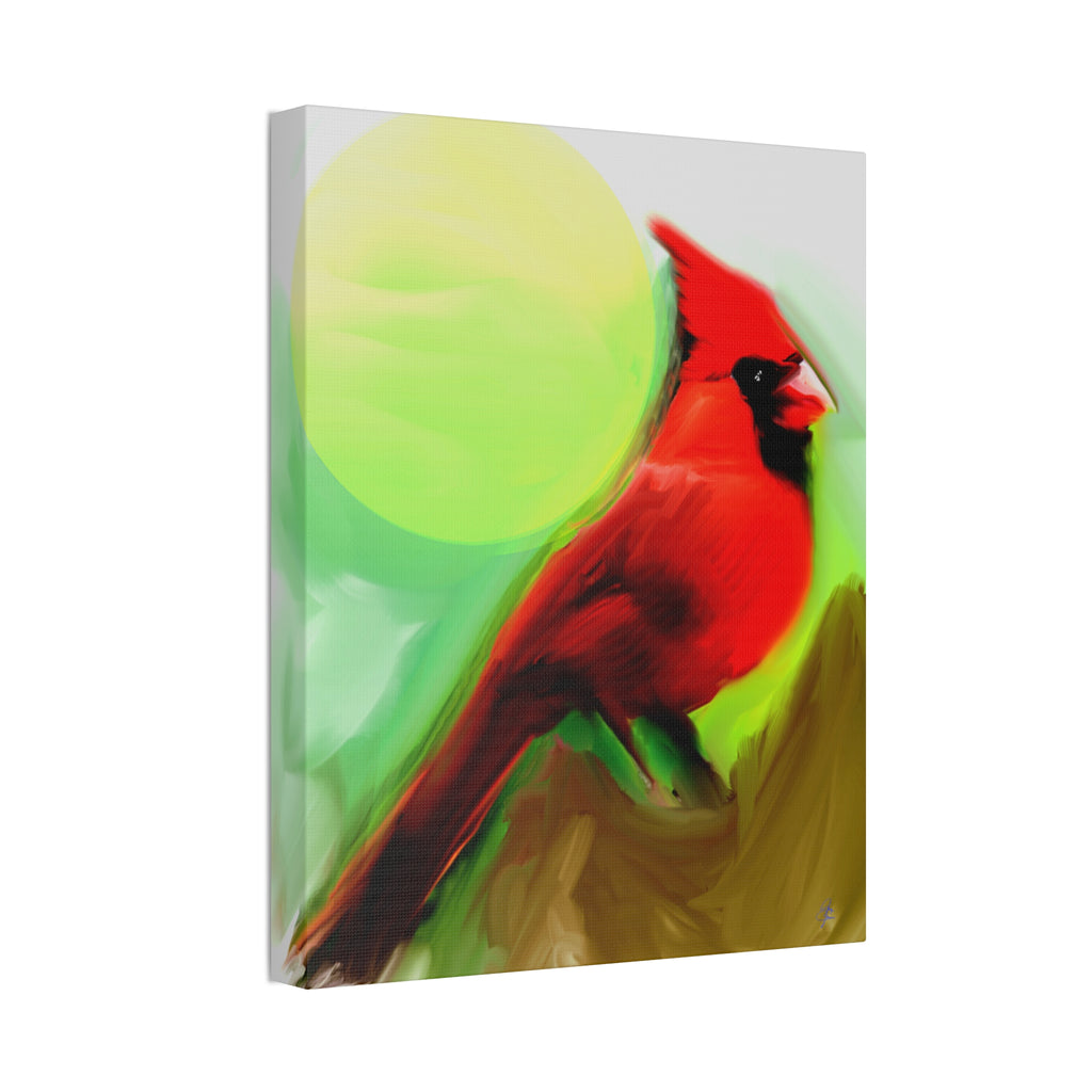 Cardinal Canvas Print — Vibrant Red Bird Wall Art (Stretched 1.5")
