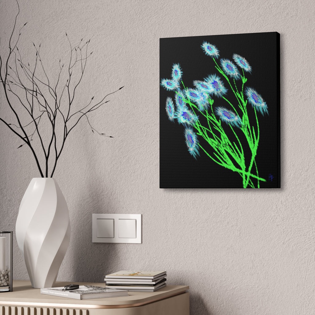 Neon Wildflower Canvas Print