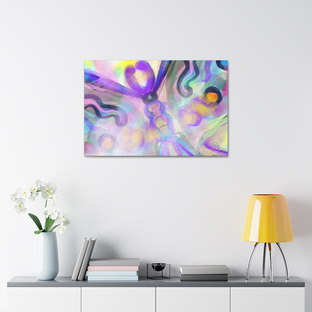 Abstract Pastel Butterfly Canvas — Stretched 1.5" Wall Art