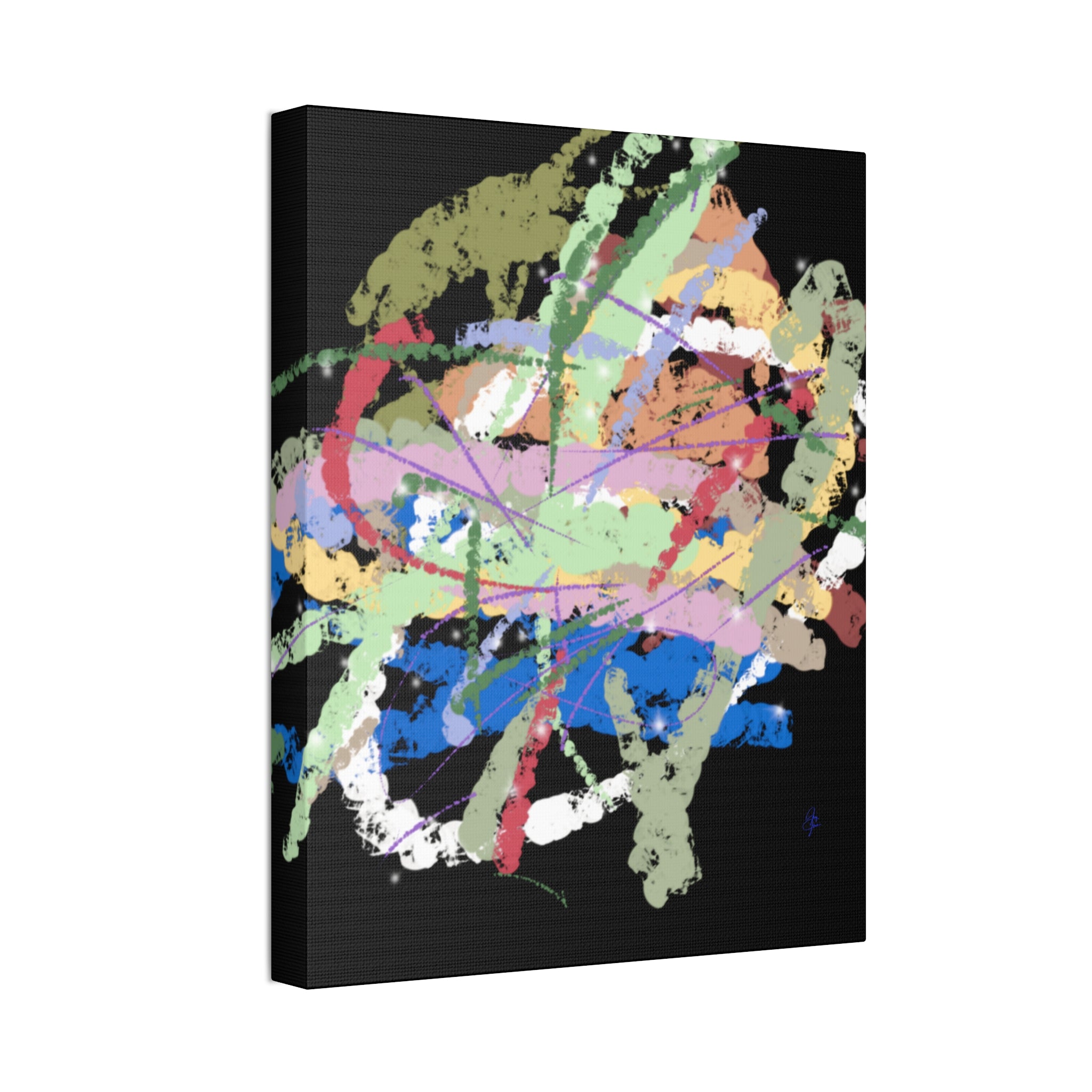 Abstract Color Splash Canvas Print — Vibrant Modern Wall Art (Stretched 1.5")