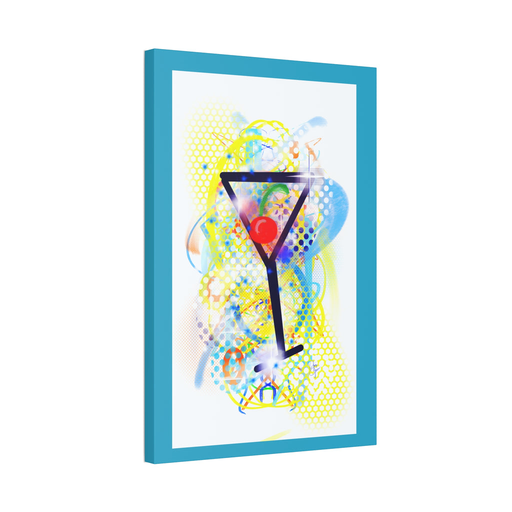 Martini Pop Art Canvas Print — Colorful Cocktail Wall Art (Stretched Canvas 1.5")