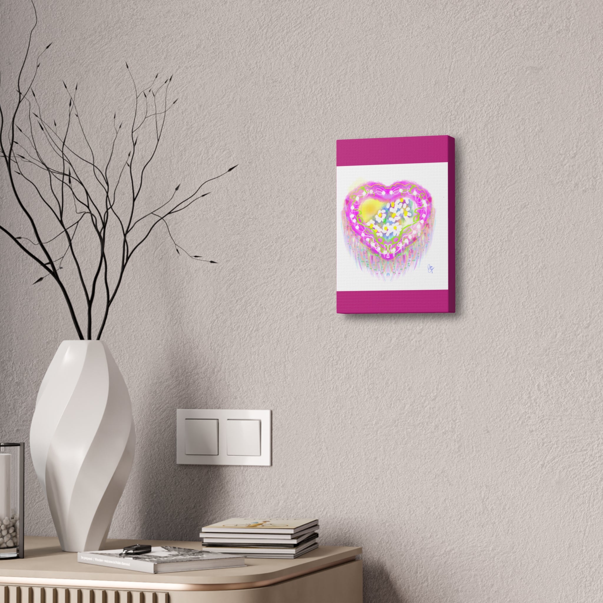 Daisy Burst Canvas Art — Bright Floral Stretched Canvas 1.5"