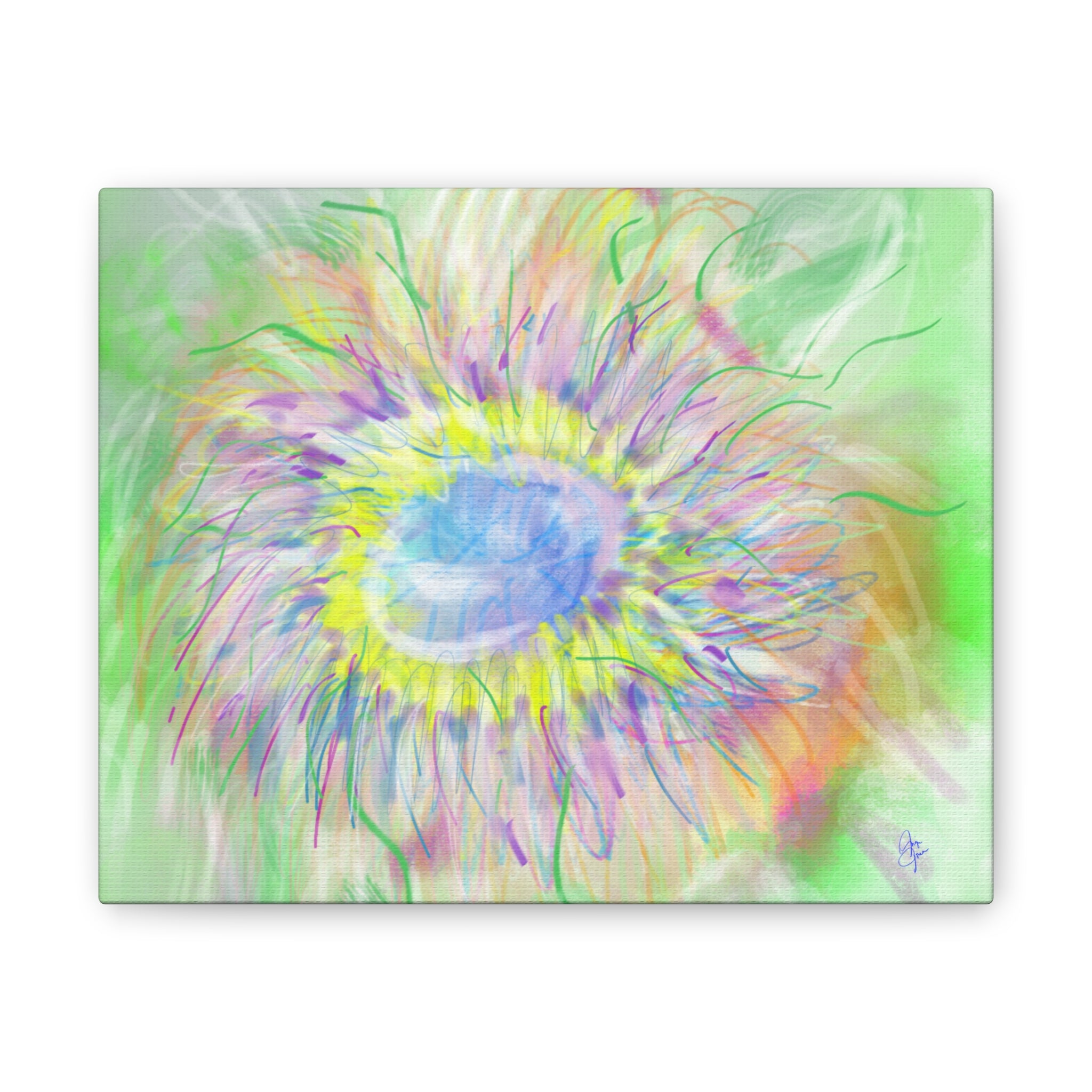 Abstract Pastel Bloom Canvas Print — Floral Wall Art for Living Room & Nursery