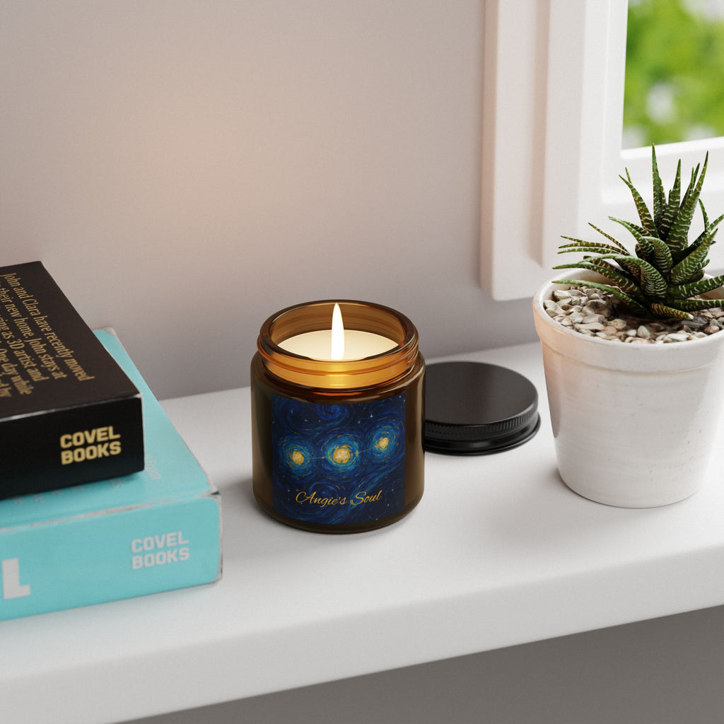 Soy Candle — "Angels Soul" Amber Jar Scented Candle (Multiple Sizes)