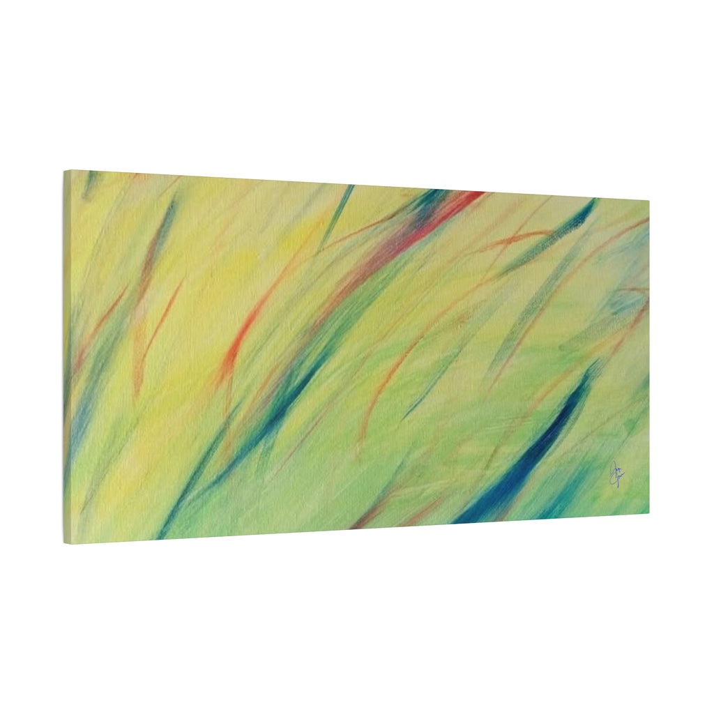 Abstract Windblown Grasses Matte Canvas Wall Art