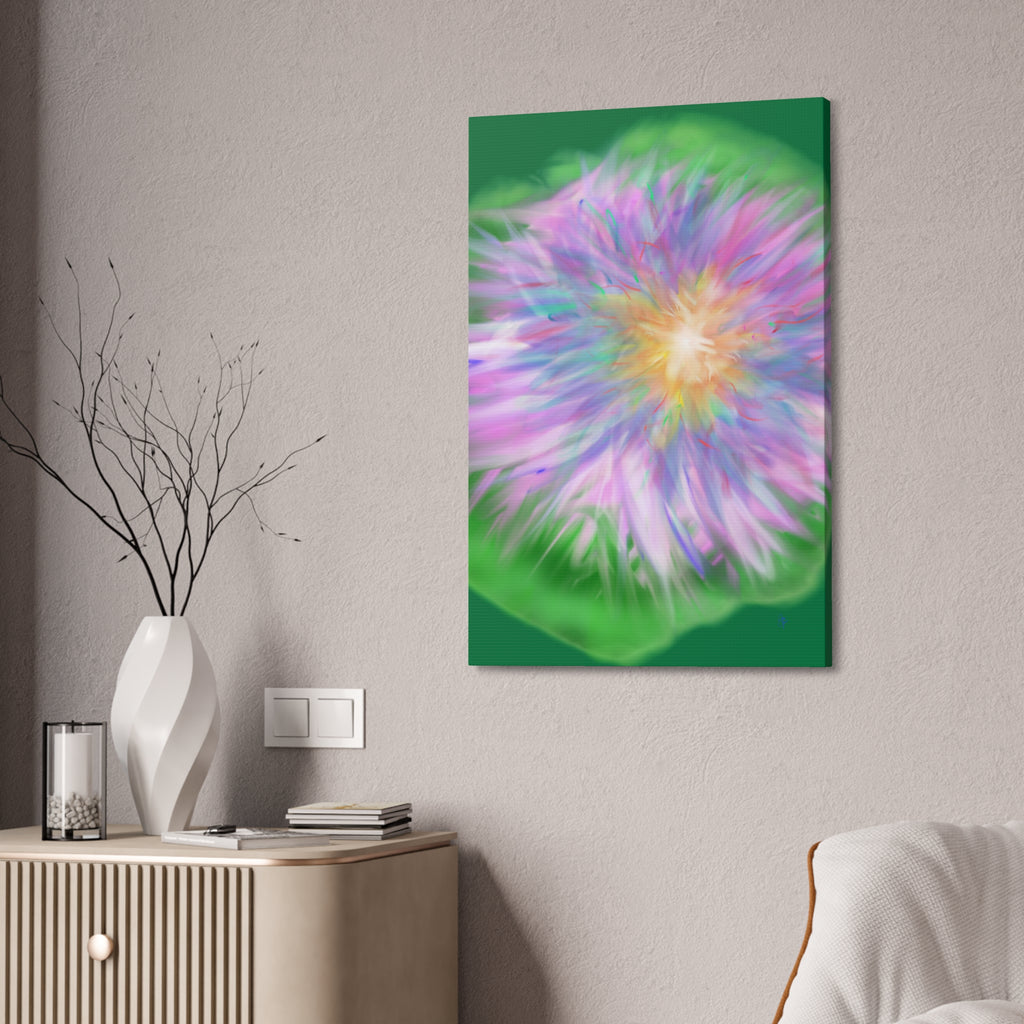 Vibrant Lilypad Stretched Canvas Wall Art