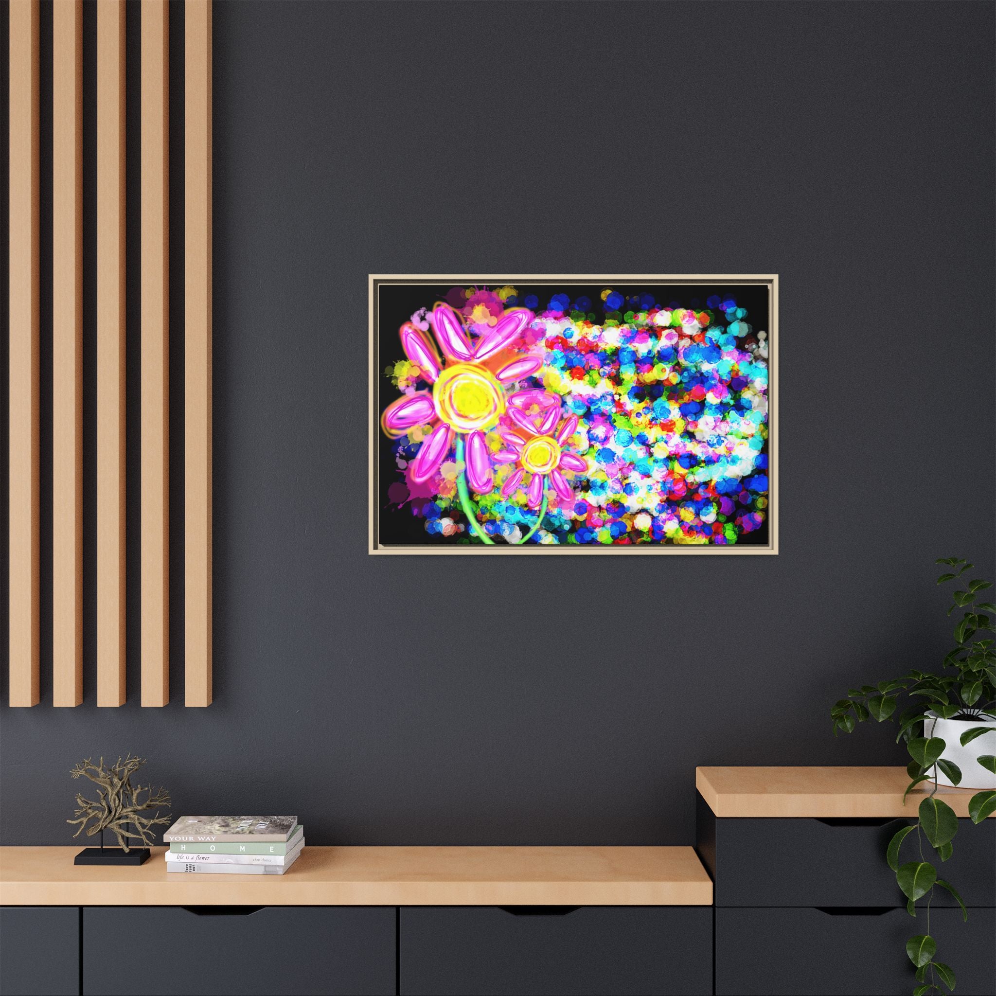 Playful Color Matte Canvas Framed Wall Art