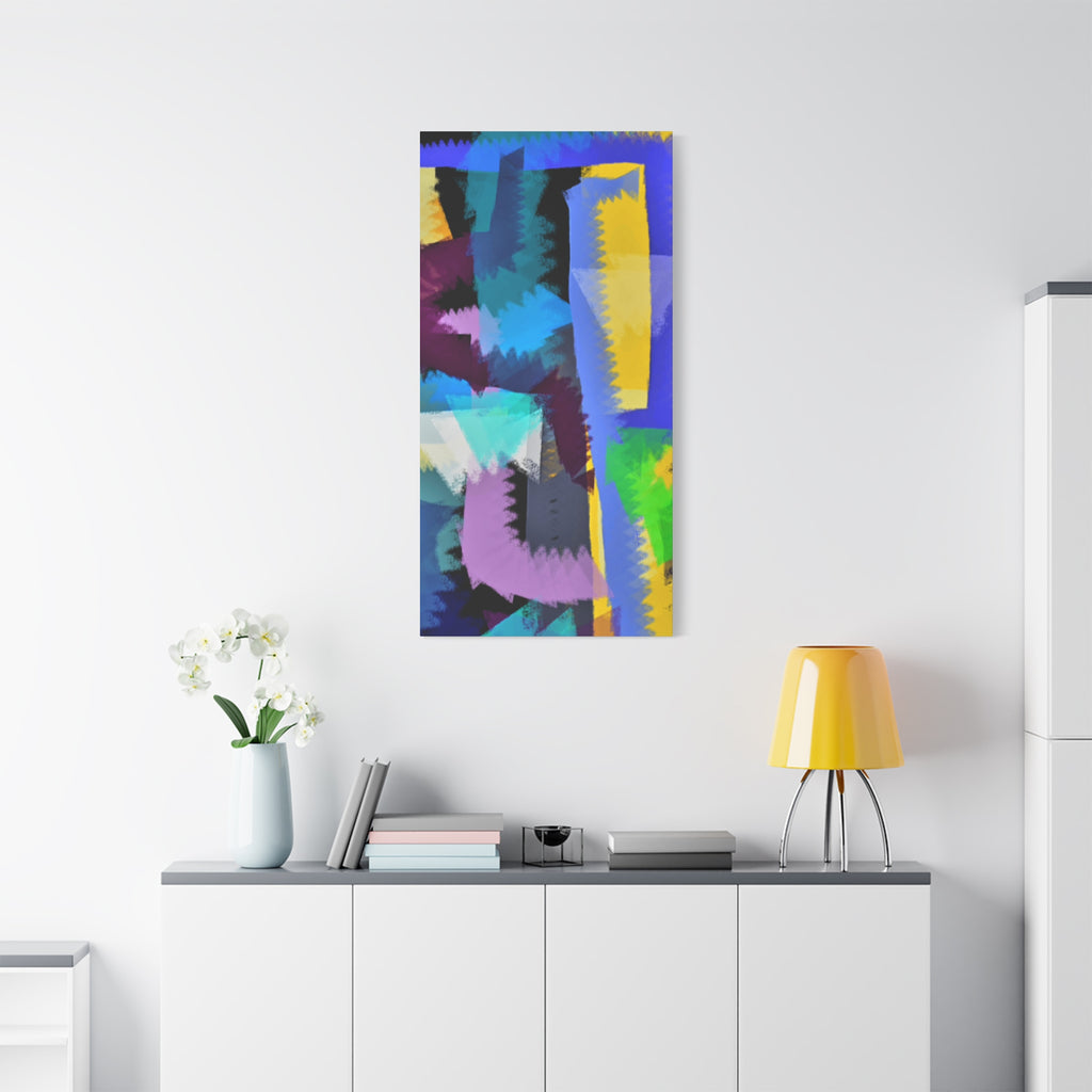 Abstract Color Burst Canvas Print — Vibrant Geometric Wall Art