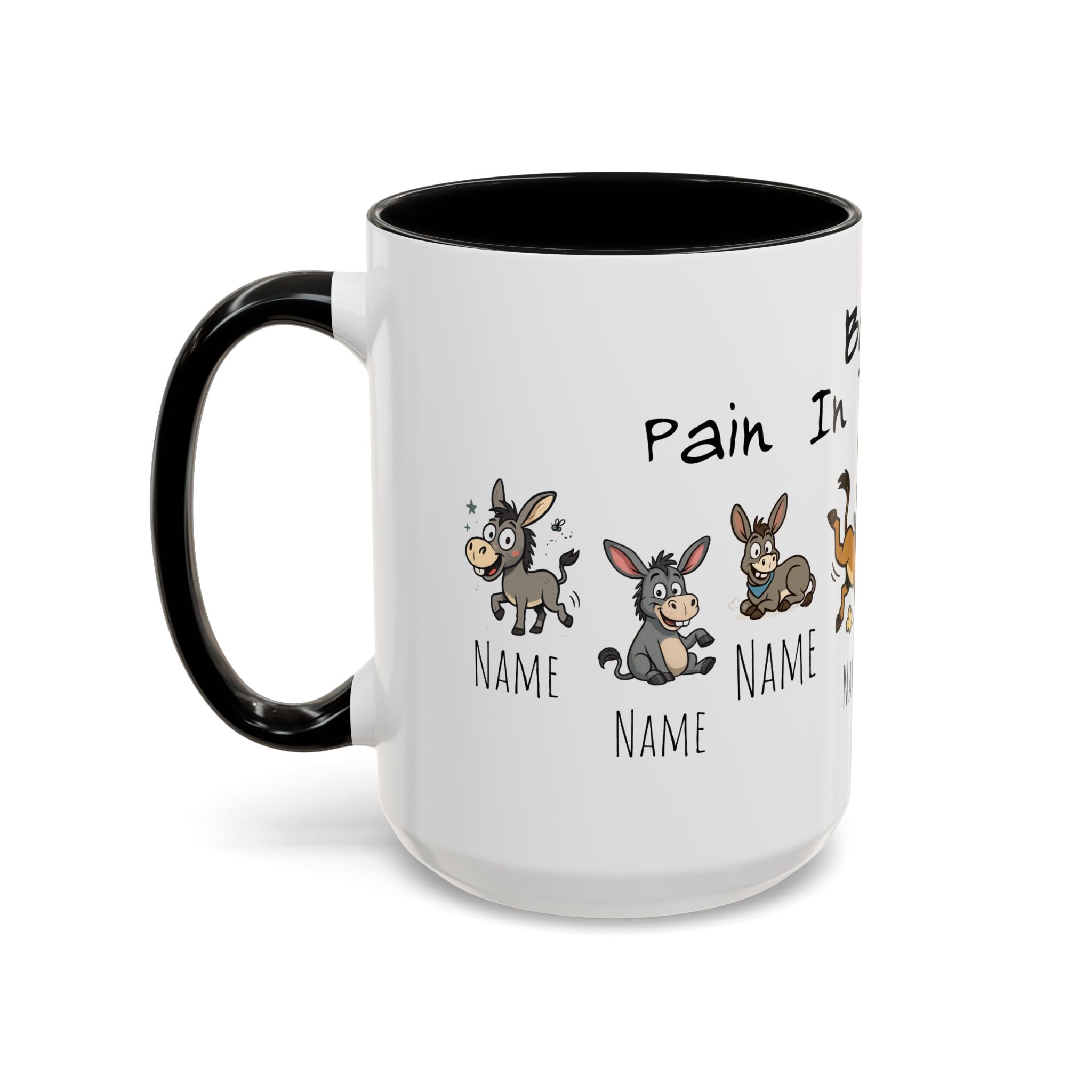 Boss In The Asses Personalized Donkey Coffee Mug — Funny Name Gift (11/15oz)