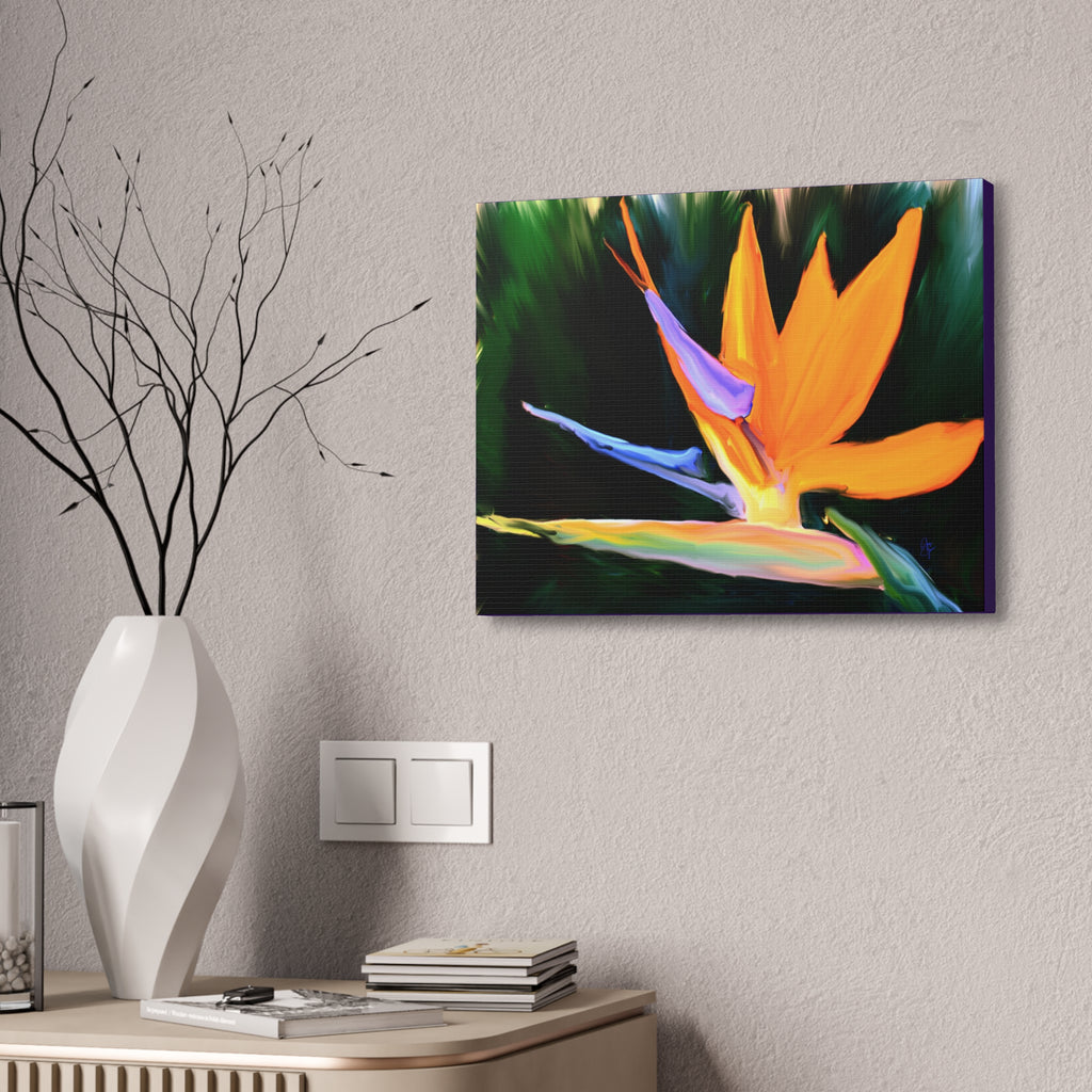 Bird of Paradise Floral Canvas Print — Vibrant Tropical Wall Art