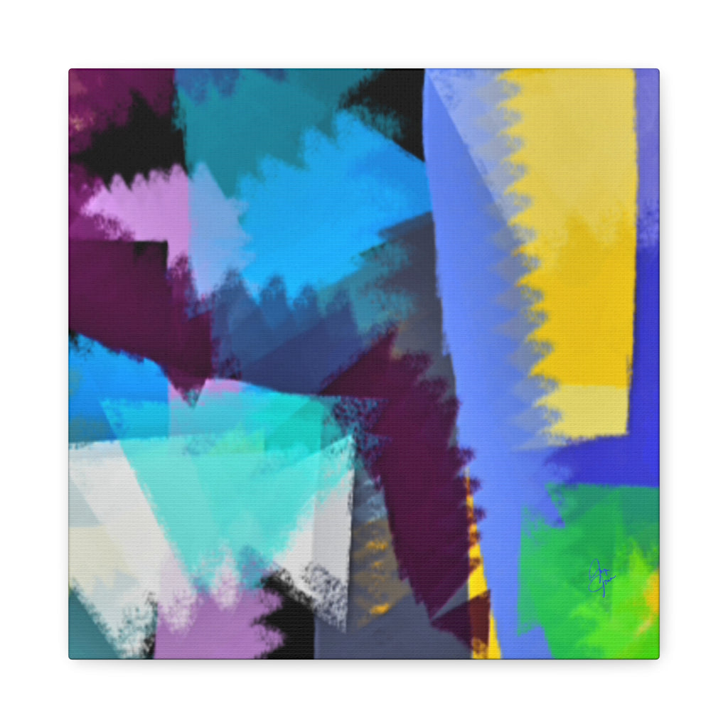 Abstract Color Burst Canvas Print — Vibrant Geometric Wall Art