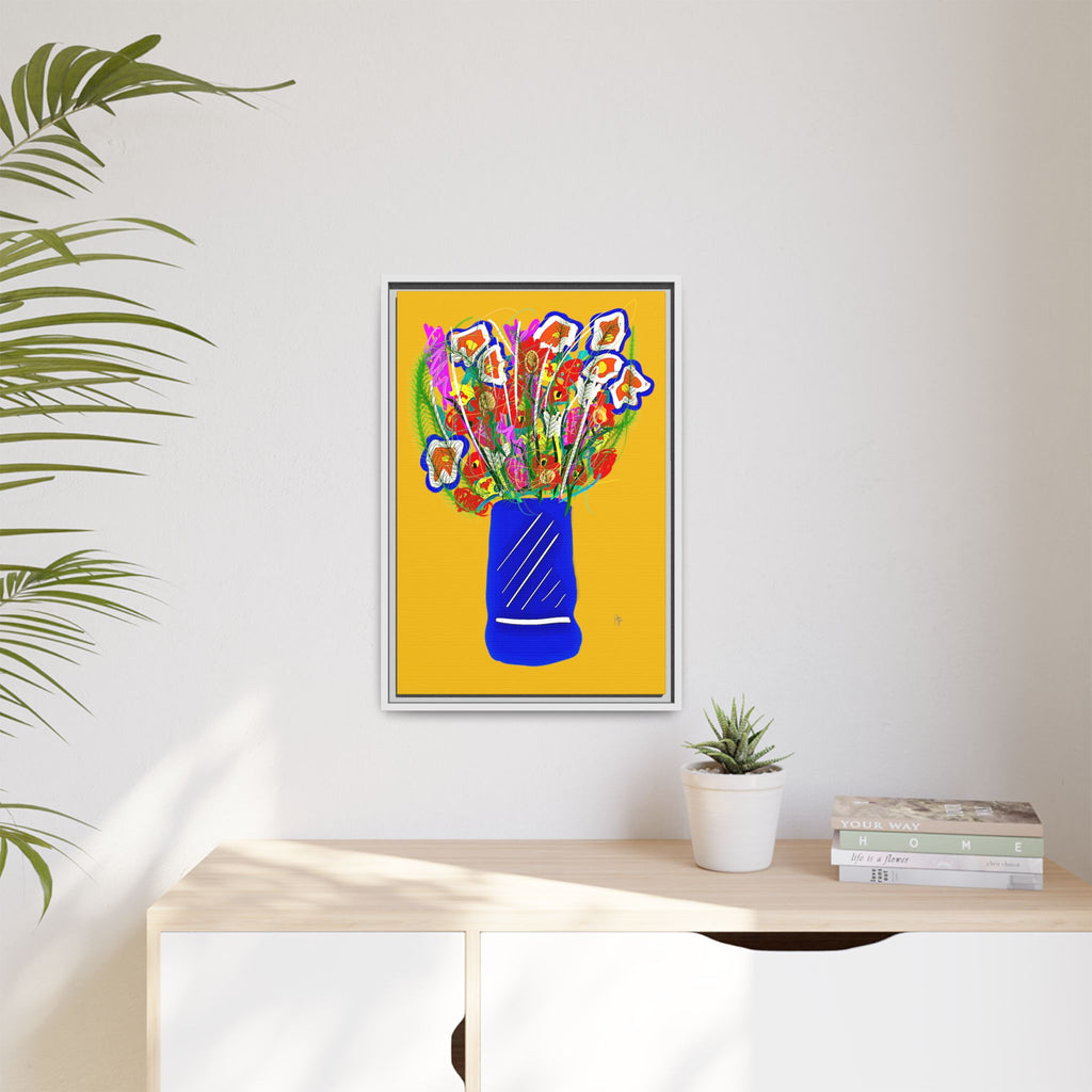 Floral Bouquet Matte Canvas Print — Framed Wall Art