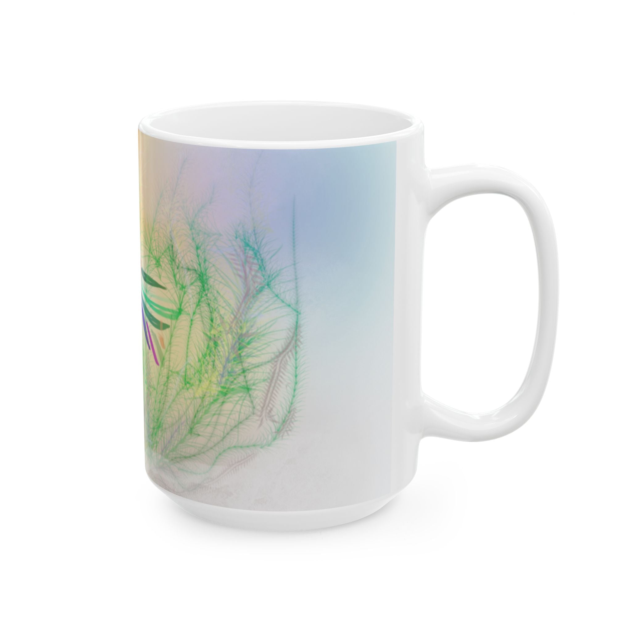 Dragonfly Garden Ceramic Mug — Colorful Nature Art, 11oz & 15oz