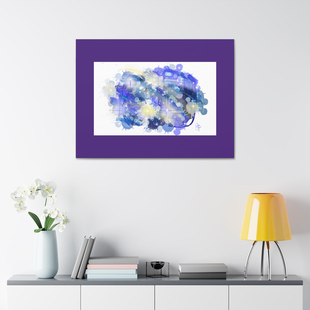 Abstract Blue Galaxy Canvas Print — Stretched 1.5" Wall Art