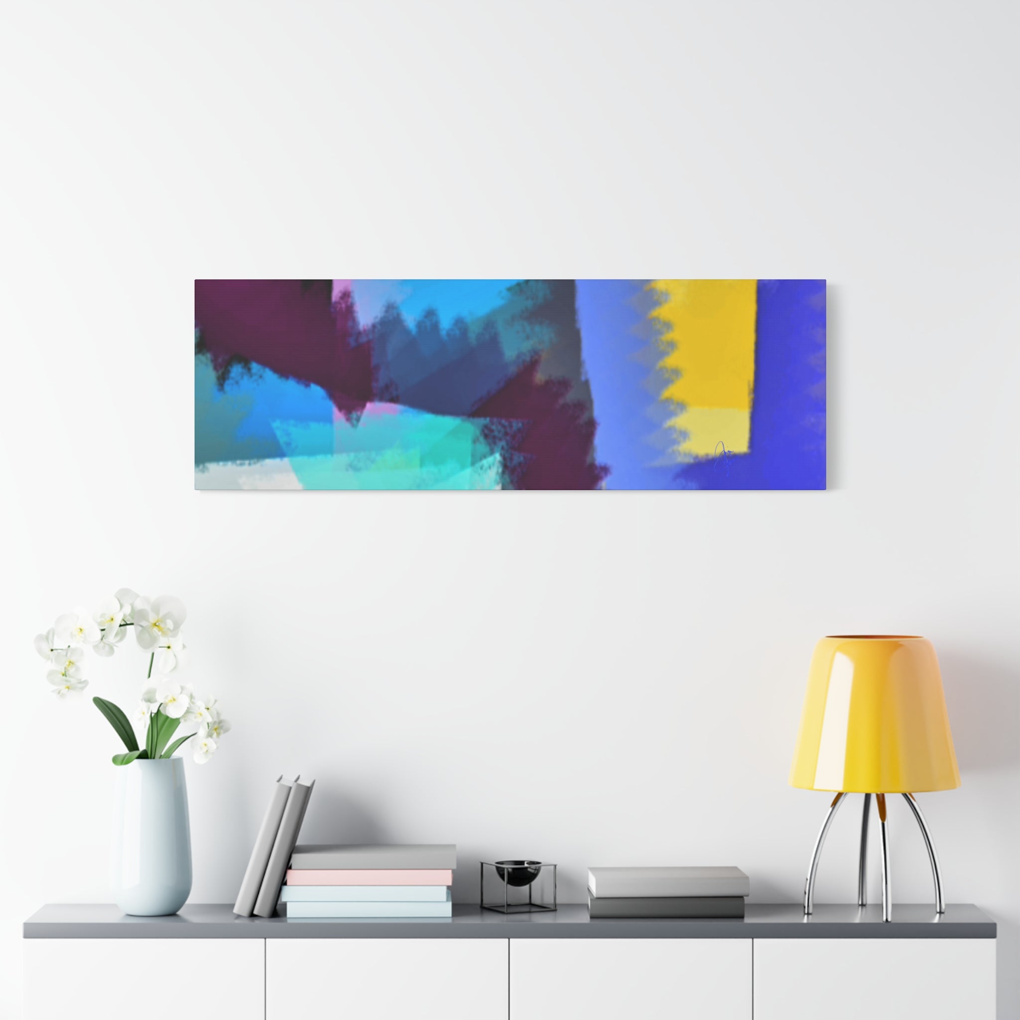 Abstract Color Burst Canvas Print — Vibrant Geometric Wall Art